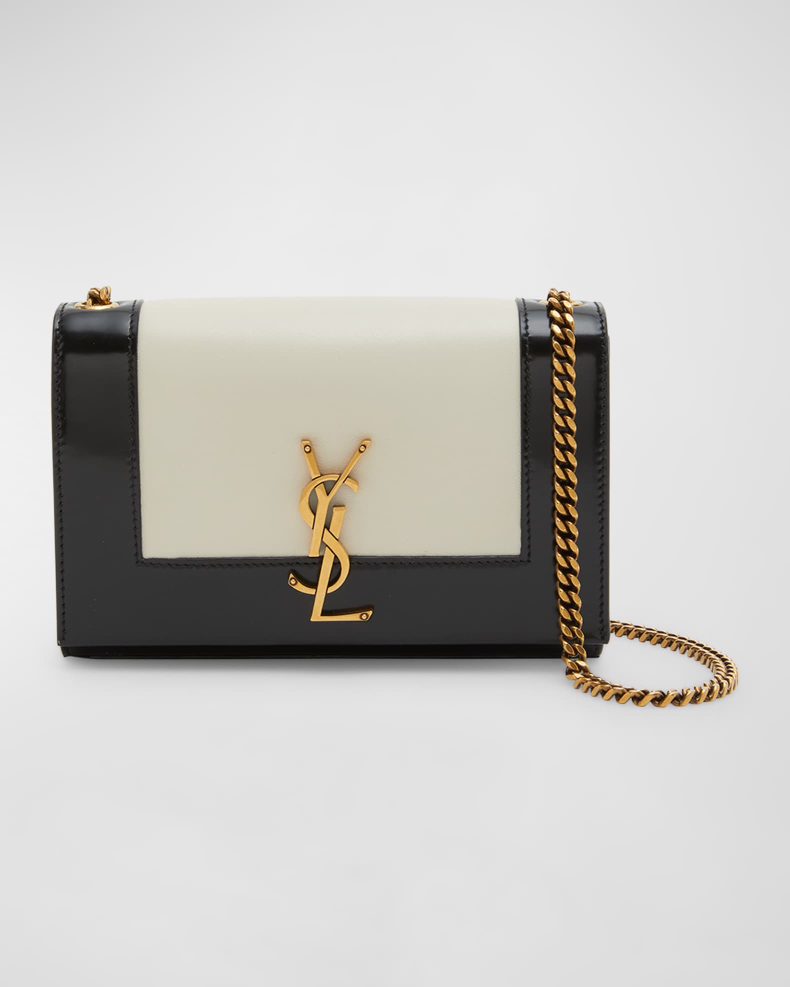 Saint Laurent Sunset Small Bicolor YSL Crossbody Bag