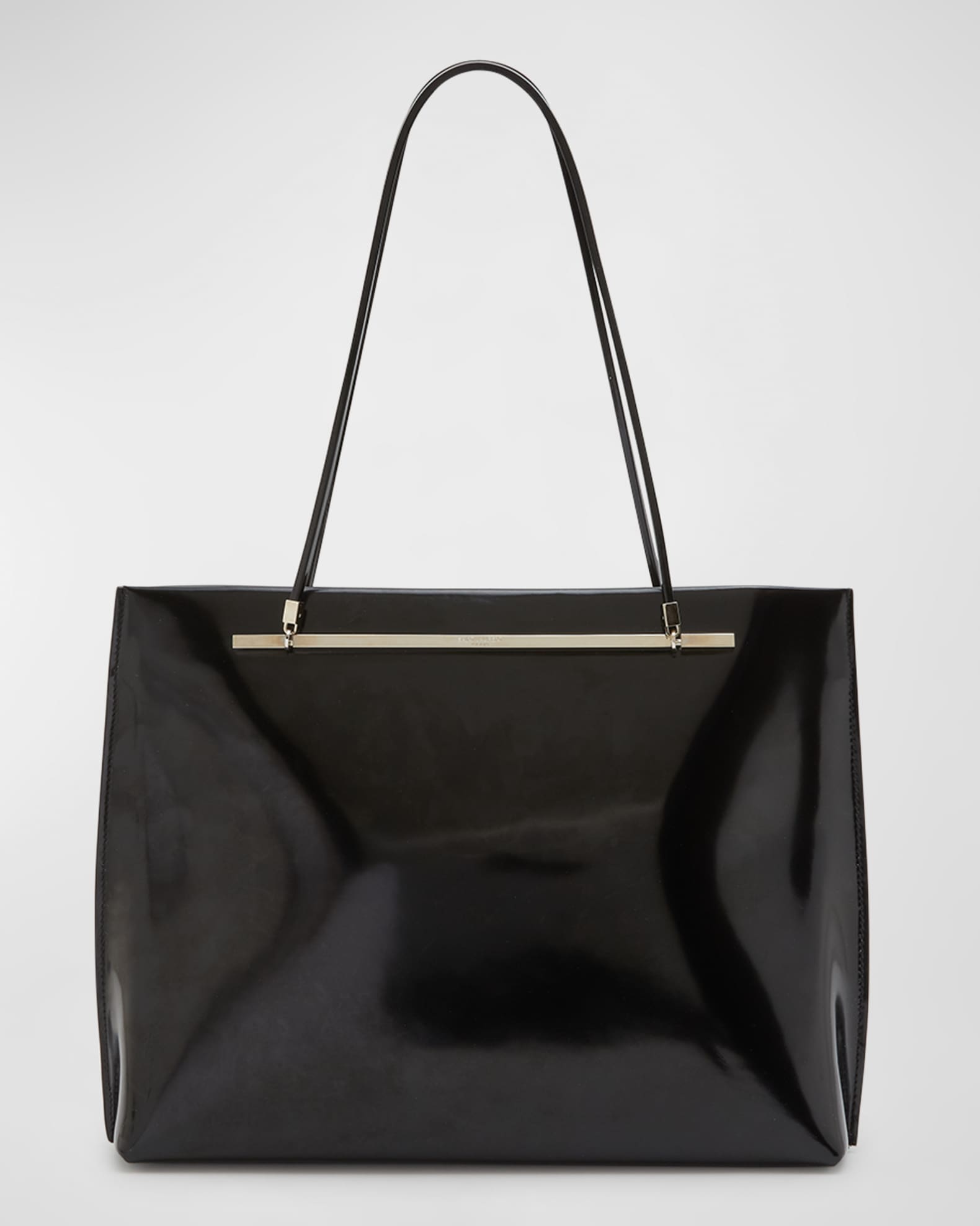 Saint Laurent SUZANNE Leather Shopping Tote Bag Black