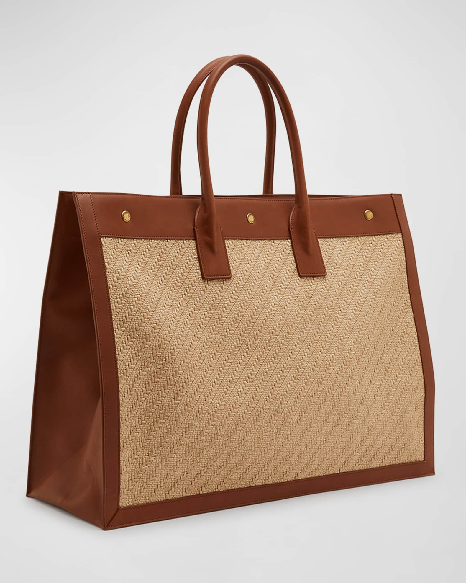 Neutral Rive Gauche-print canvas tote bag