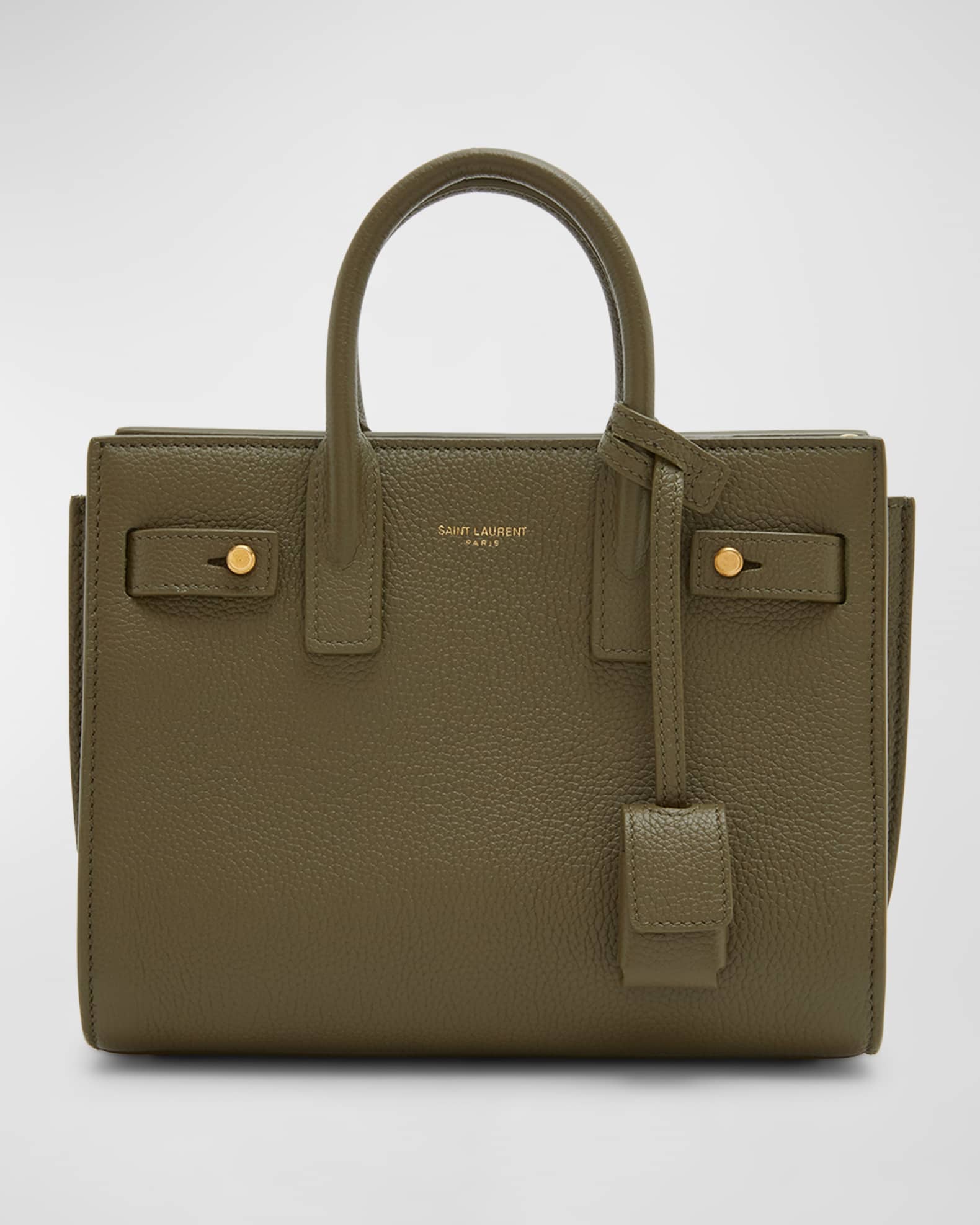Saint Laurent Sac De Jour Nano Top Handle Bag in Grained Leather Neiman Marcus