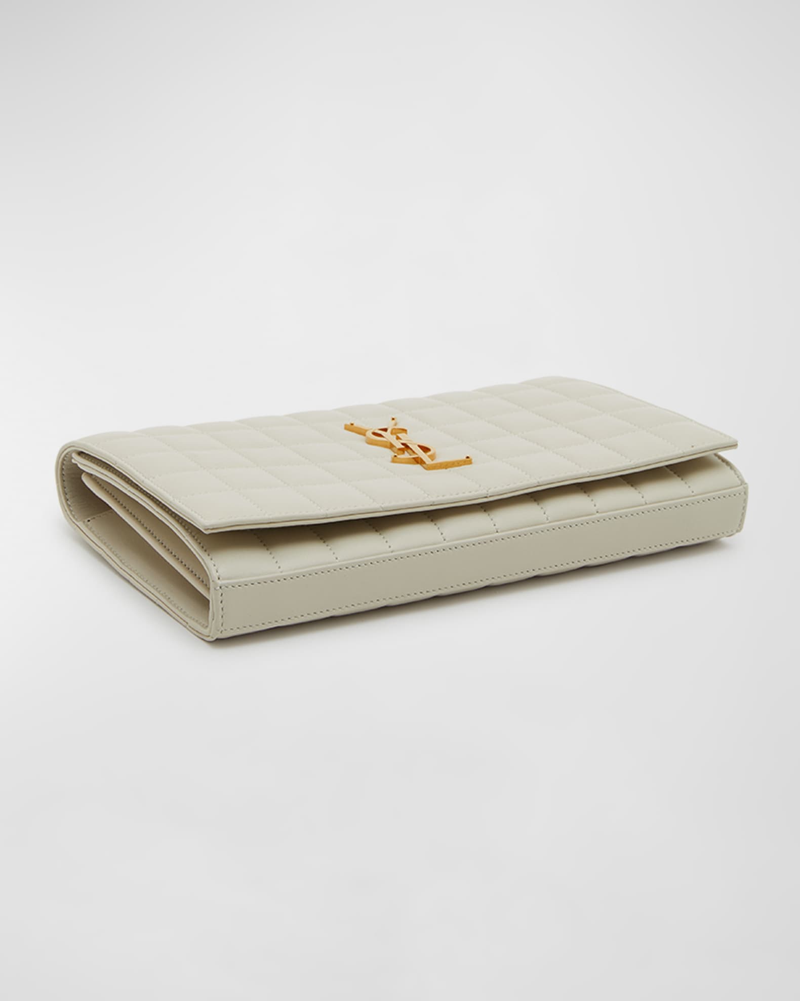 Cassandre YSL Wallet on Chain in Quilted Smooth Leather 1