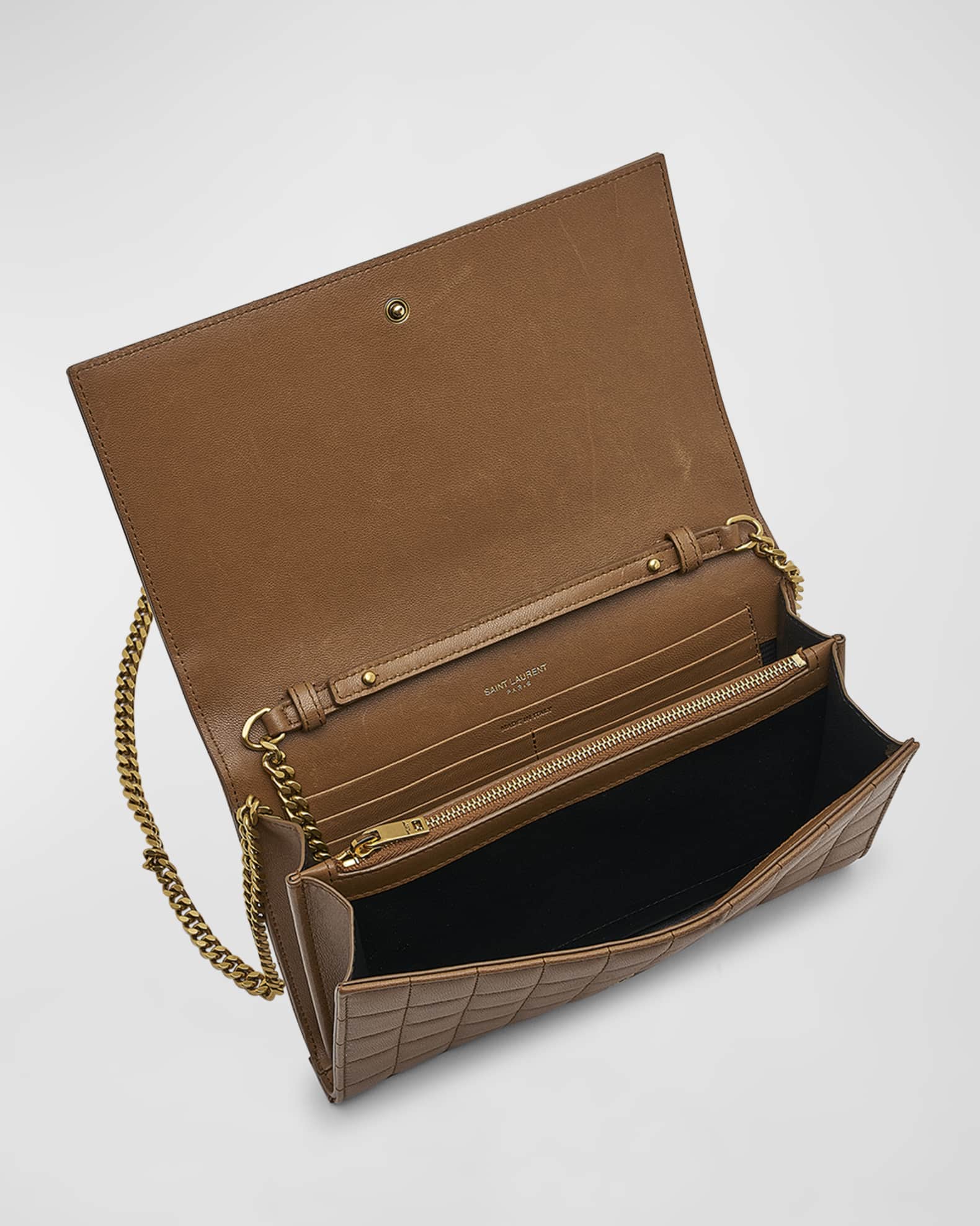 Cassandre ysl monogram leather wallet on chain 2025