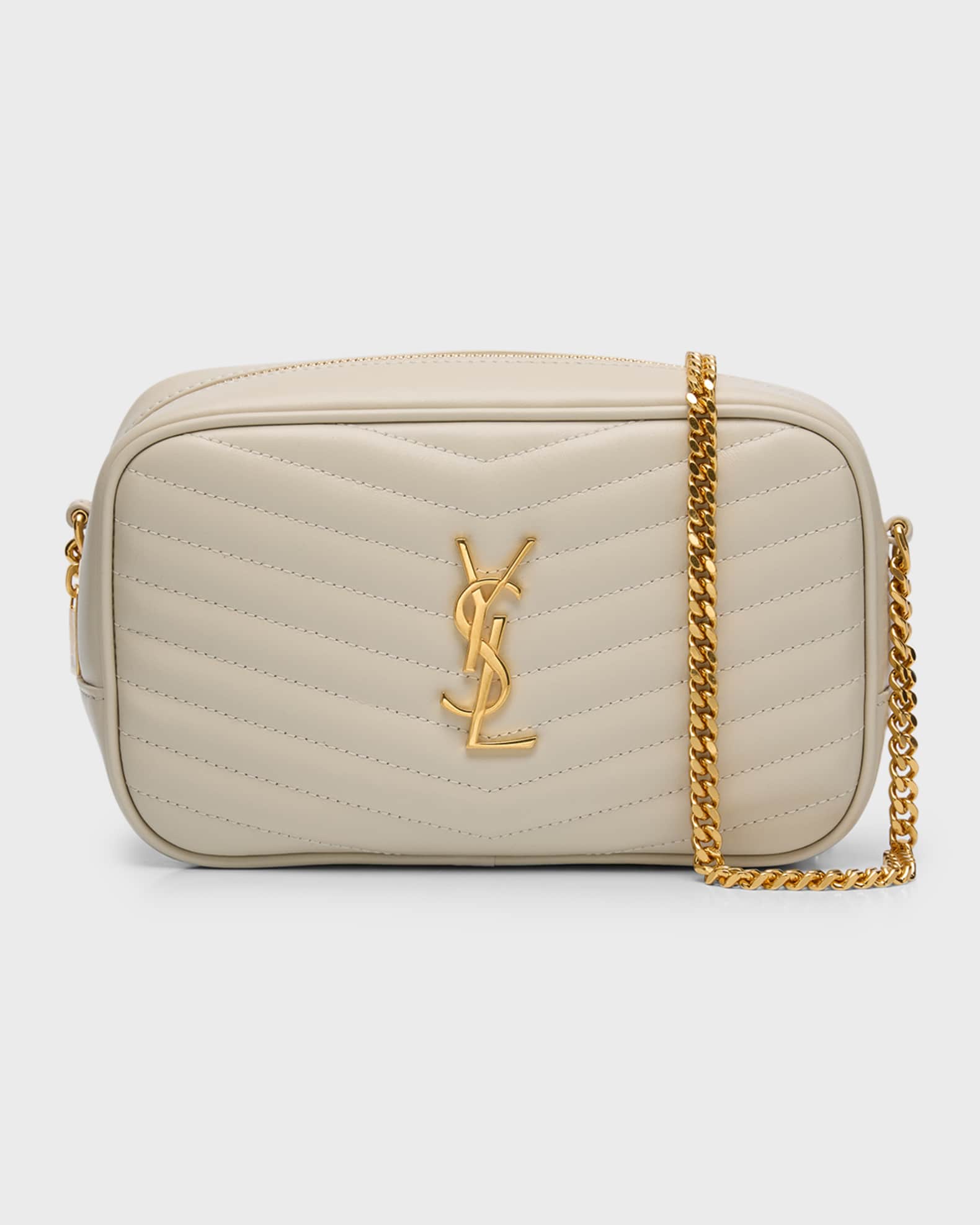 Saint Laurent Lou Mini YSL Camera Bag in Smooth Quilted Leather Neiman Marcus