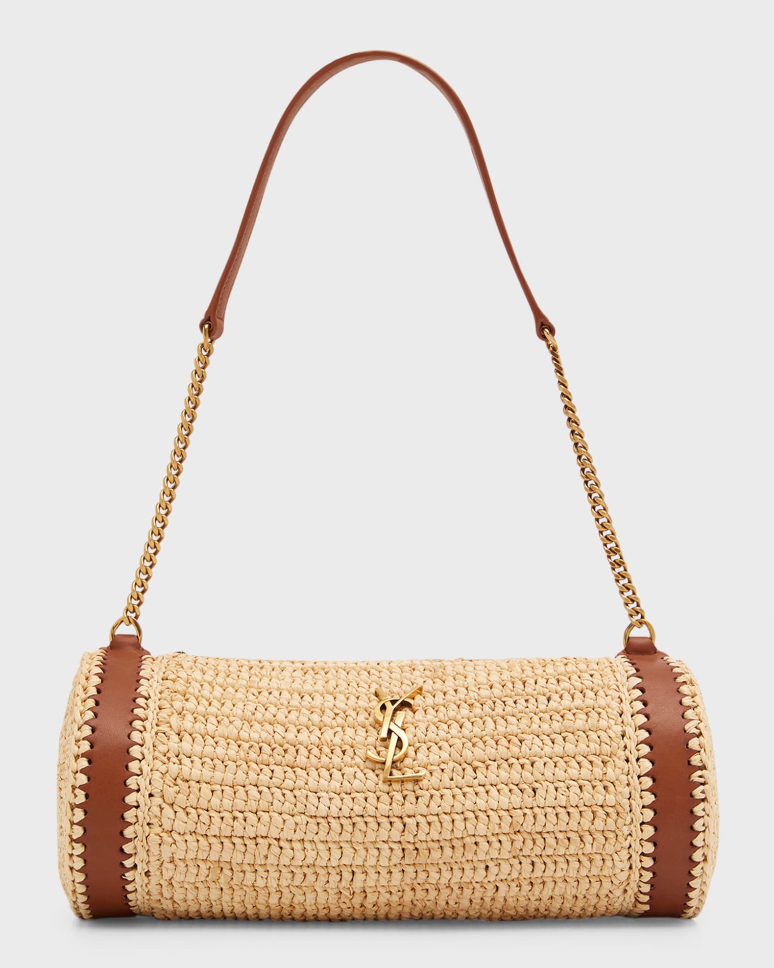 Saint Laurent | Women Cassandre Raffia Camera Bag Golden Ecru Unique