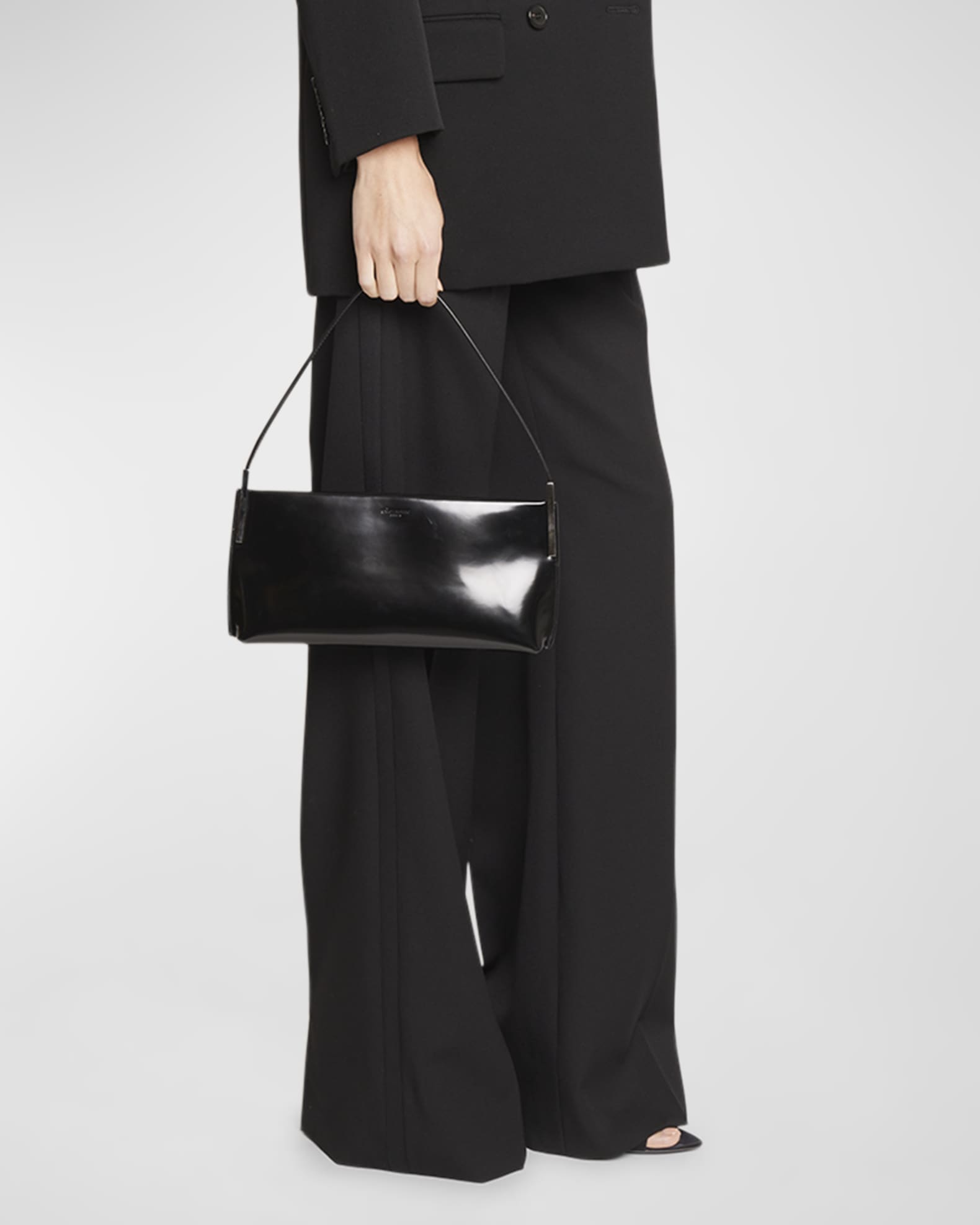 Saint Laurent - Suzanne Black Leather Small Hobo Bag