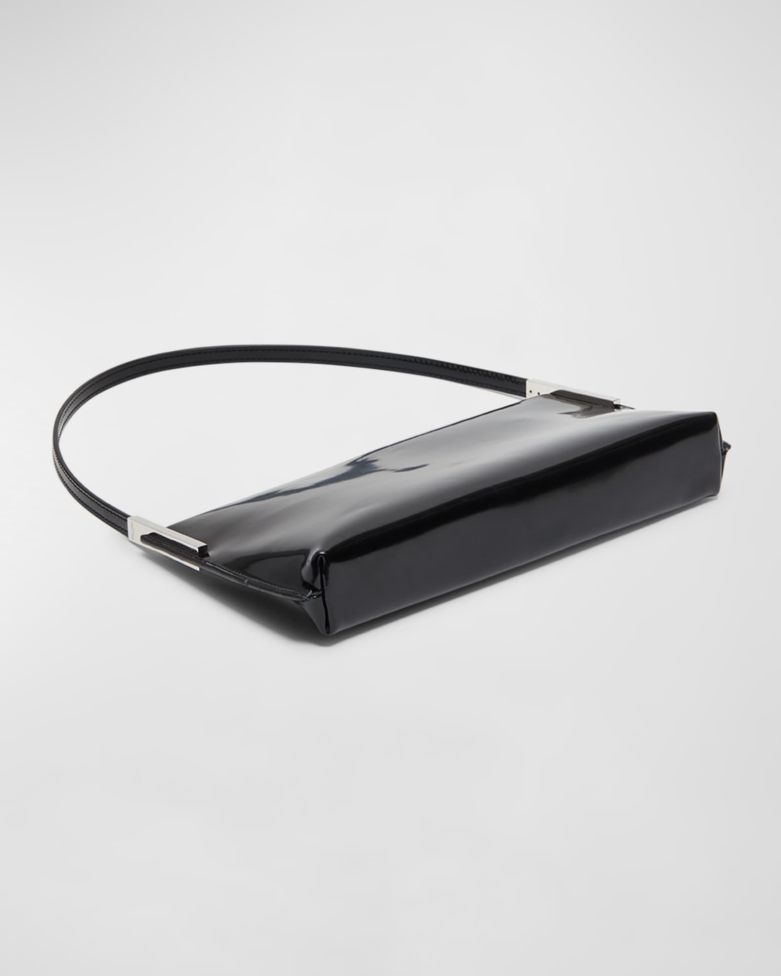 White Patent Leather Shoulder Bag main image 1