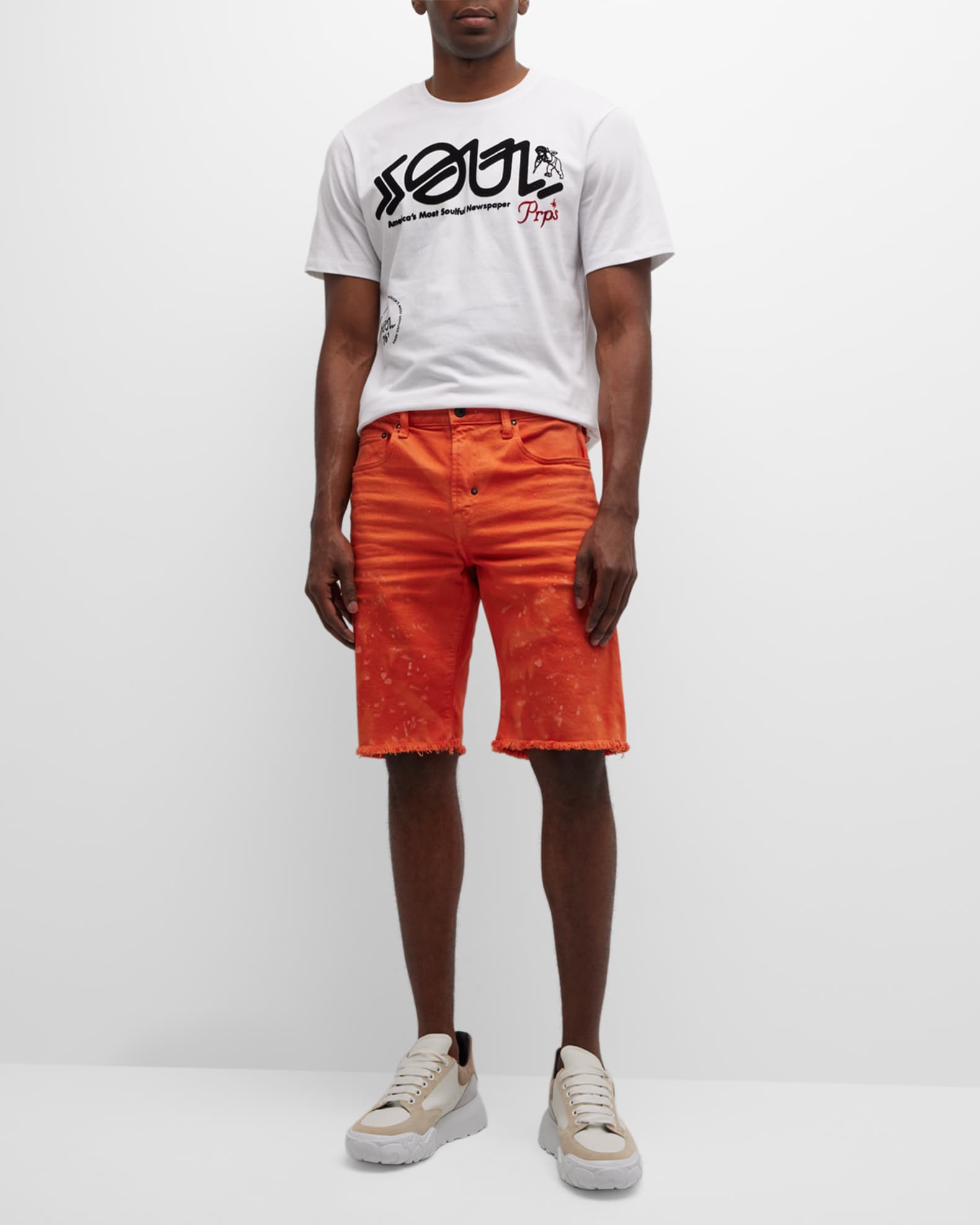 PRPS Men's Tuneful Stretch Denim Shorts Neiman Marcus