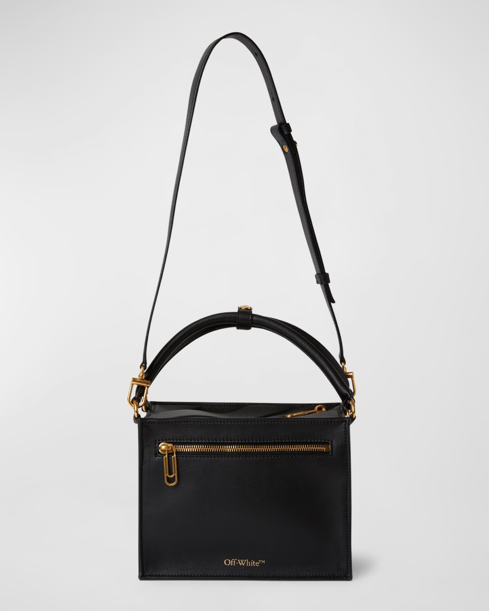 OffWhite Beatbox Small Zip Leather Shoulder Bag Neiman Marcus