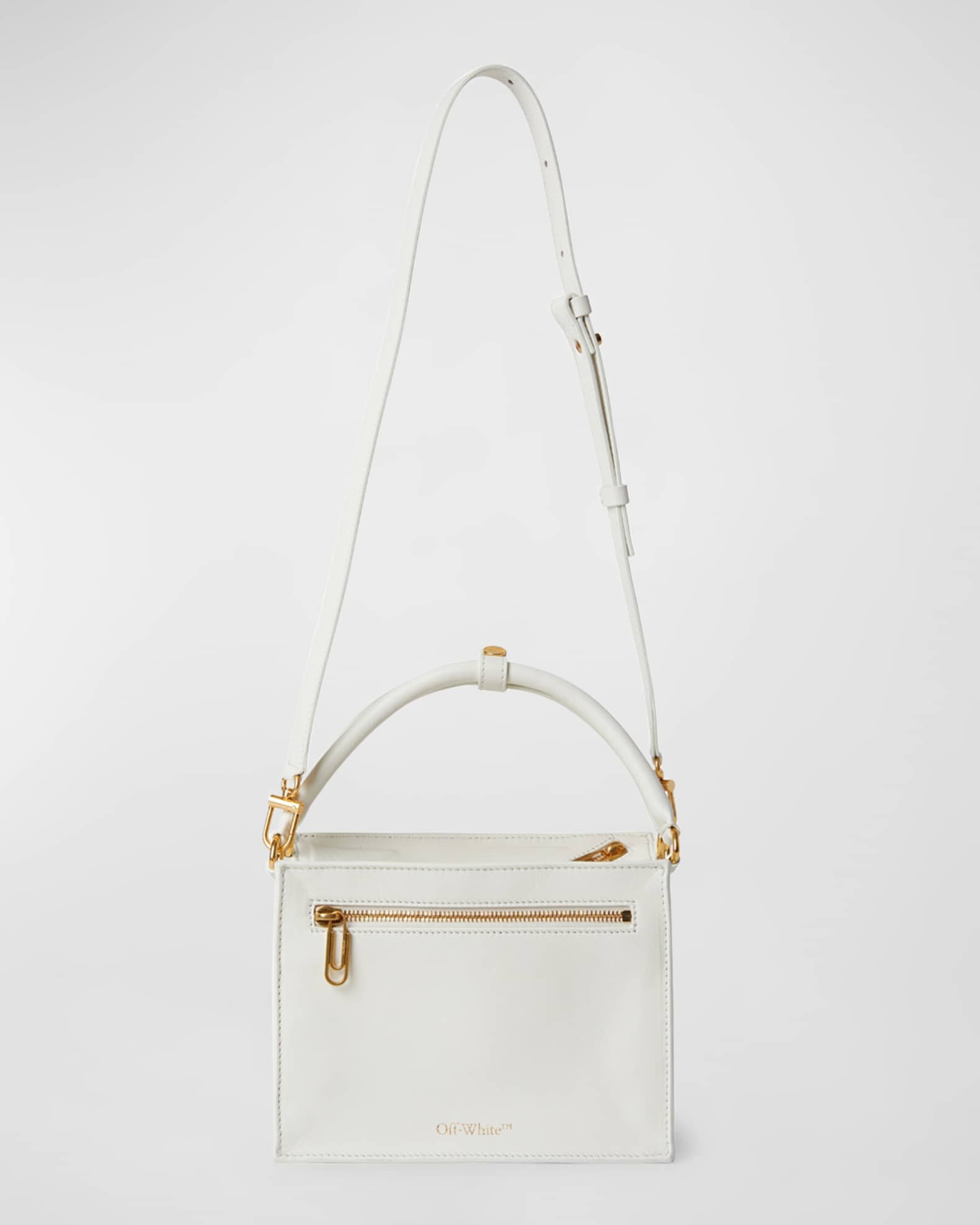 OffWhite Beatbox Small Zip Leather Shoulder Bag Neiman Marcus