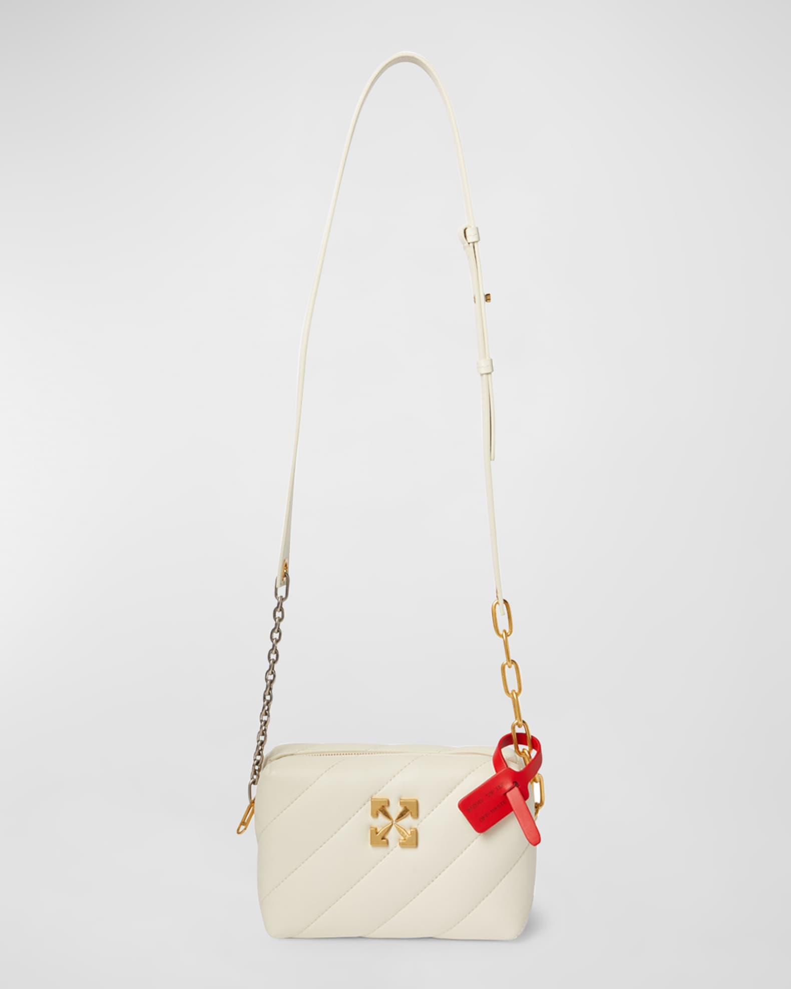 OffWhite Jackhammer Stripe Leather Camera Crossbody Bag Neiman Marcus