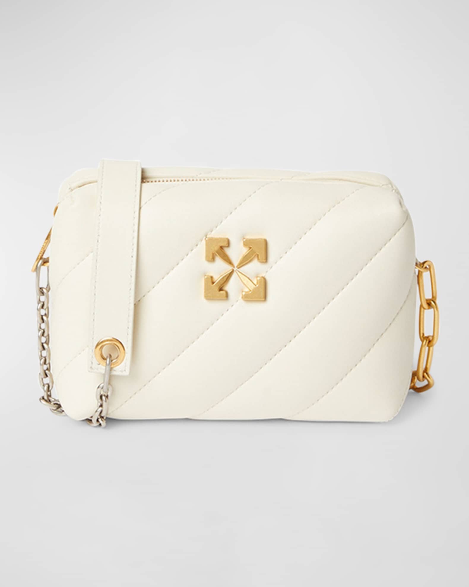 OffWhite Jackhammer Stripe Leather Camera Crossbody Bag Neiman Marcus