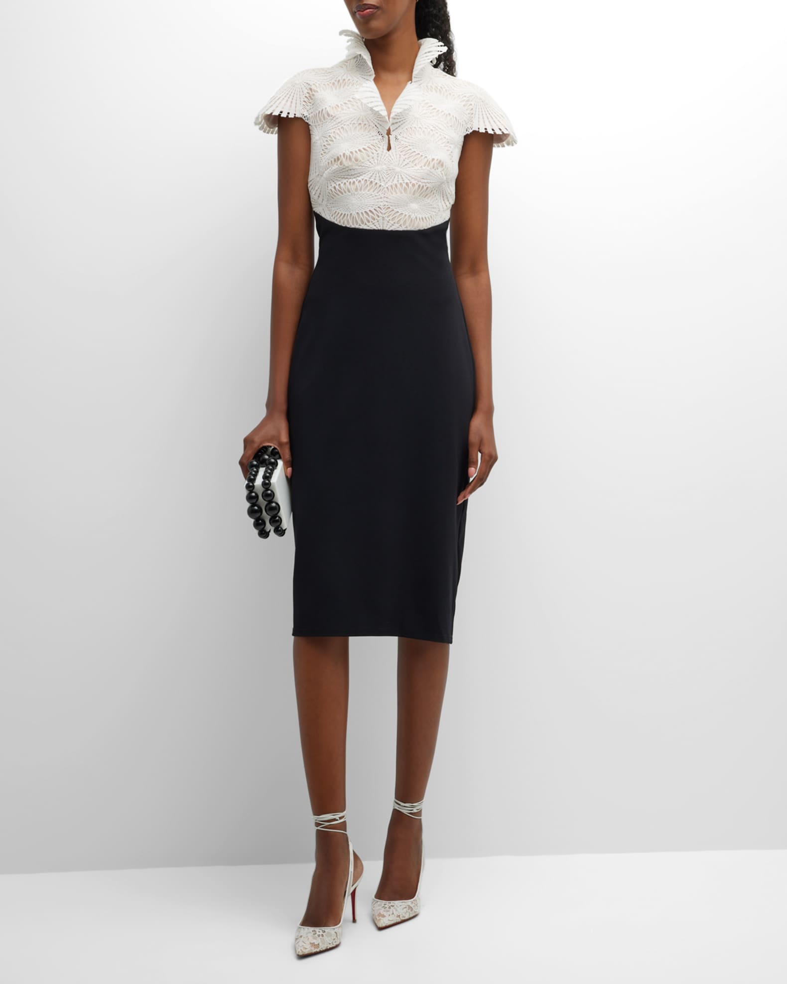 Tadashi shoji tie sleeve lace sheath dress store