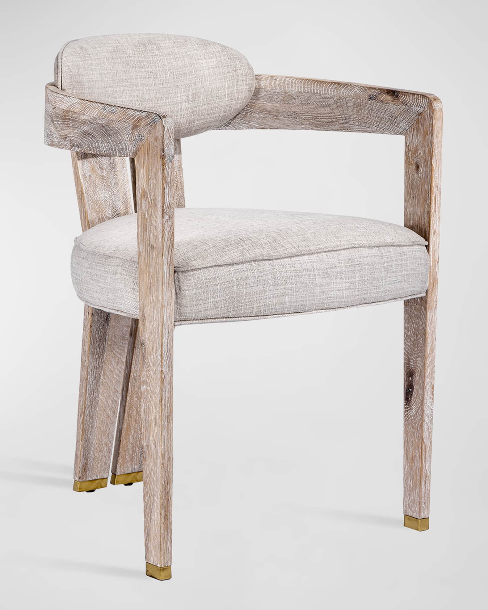 Maryl Linen Dining Chair - Cream 1