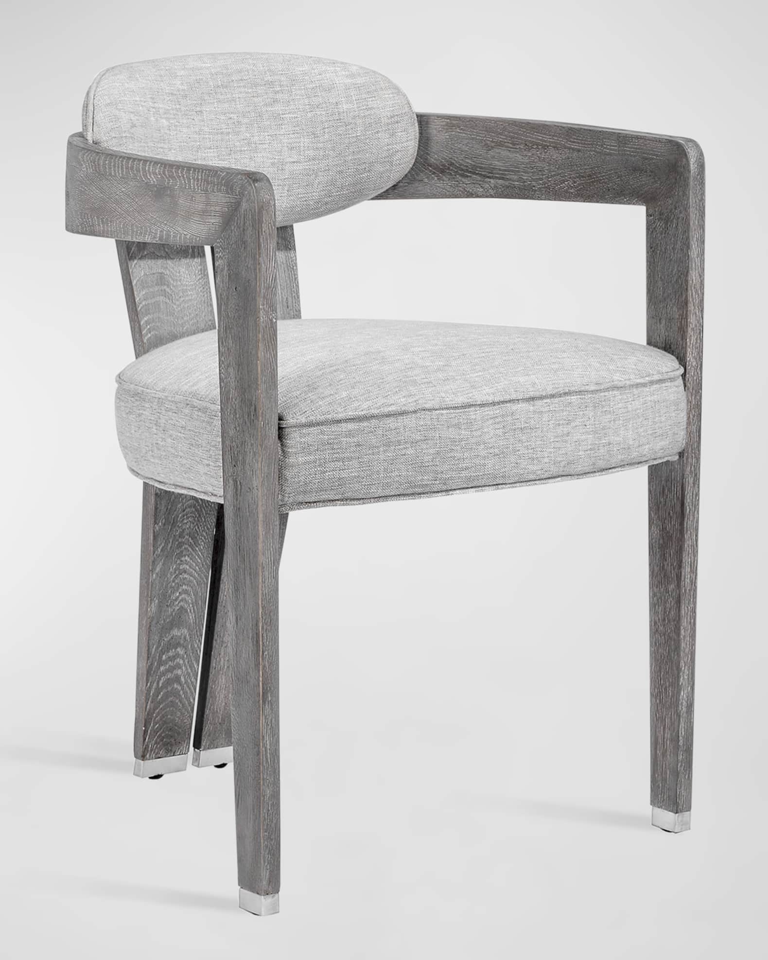 Maryl Linen Dining Chair - Gray 1