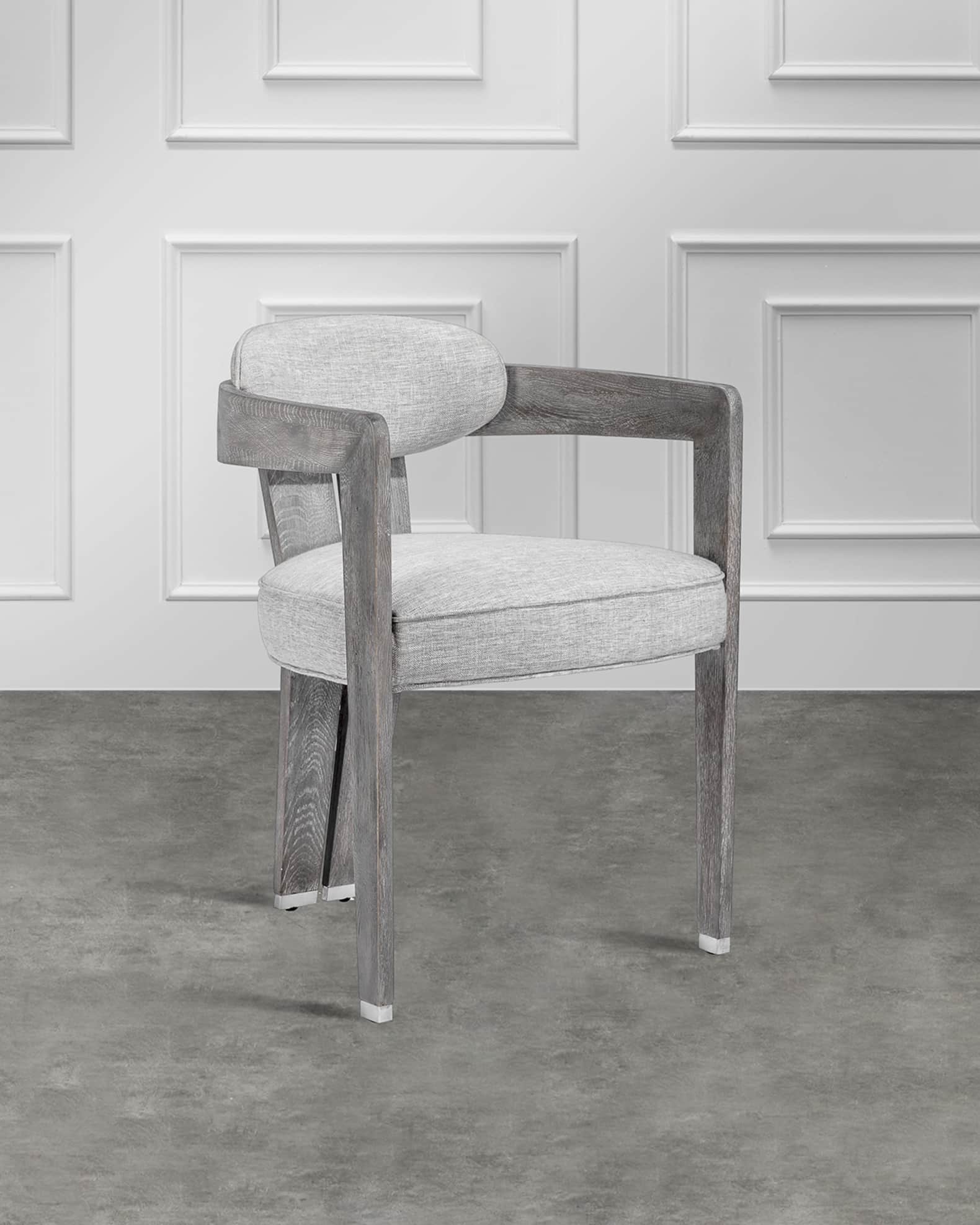 Maryl Linen Dining Chair - Gray 0