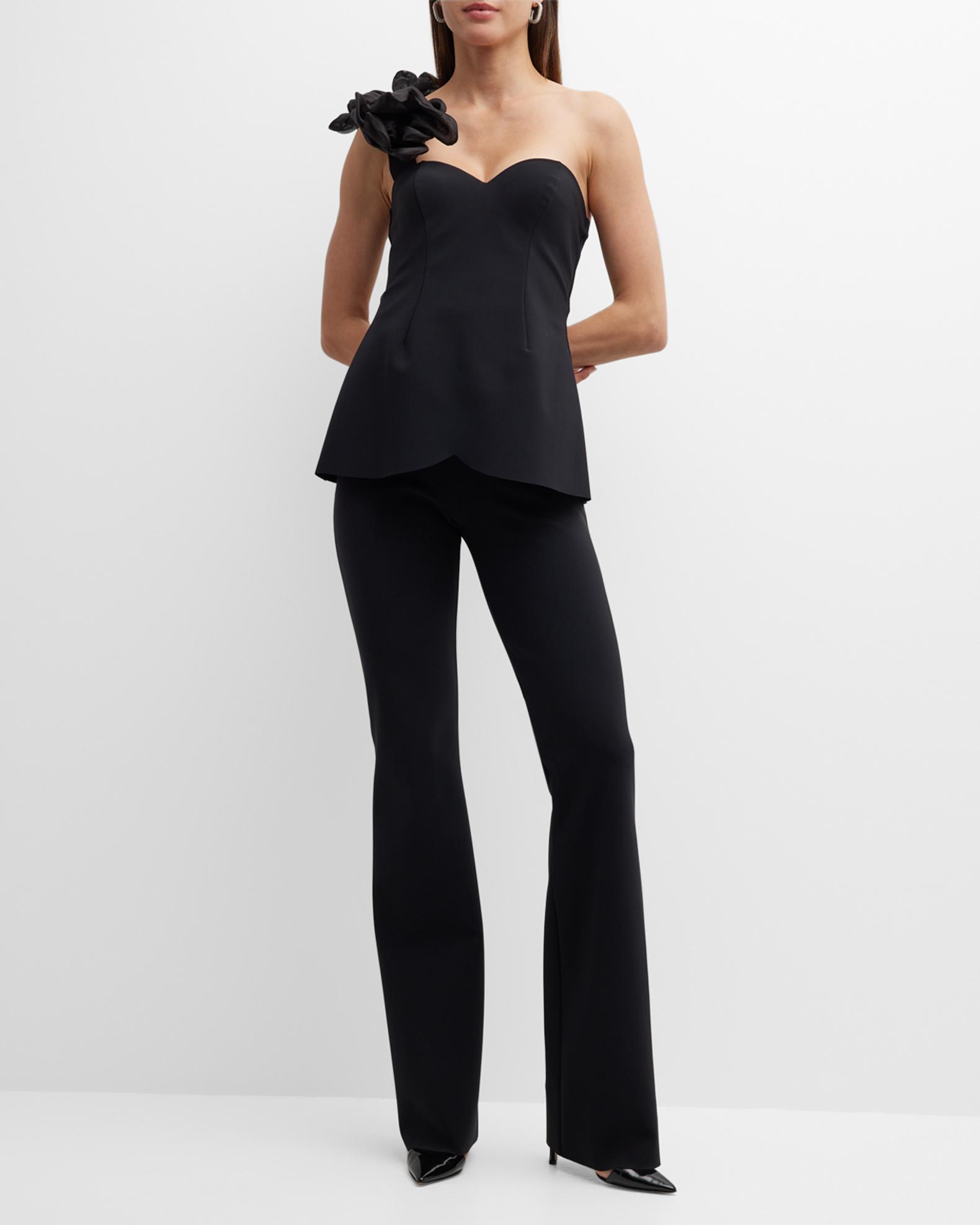 Chiara Boni La Petite Robe One-Shoulder Sweetheart Peplum Jumpsuit ...
