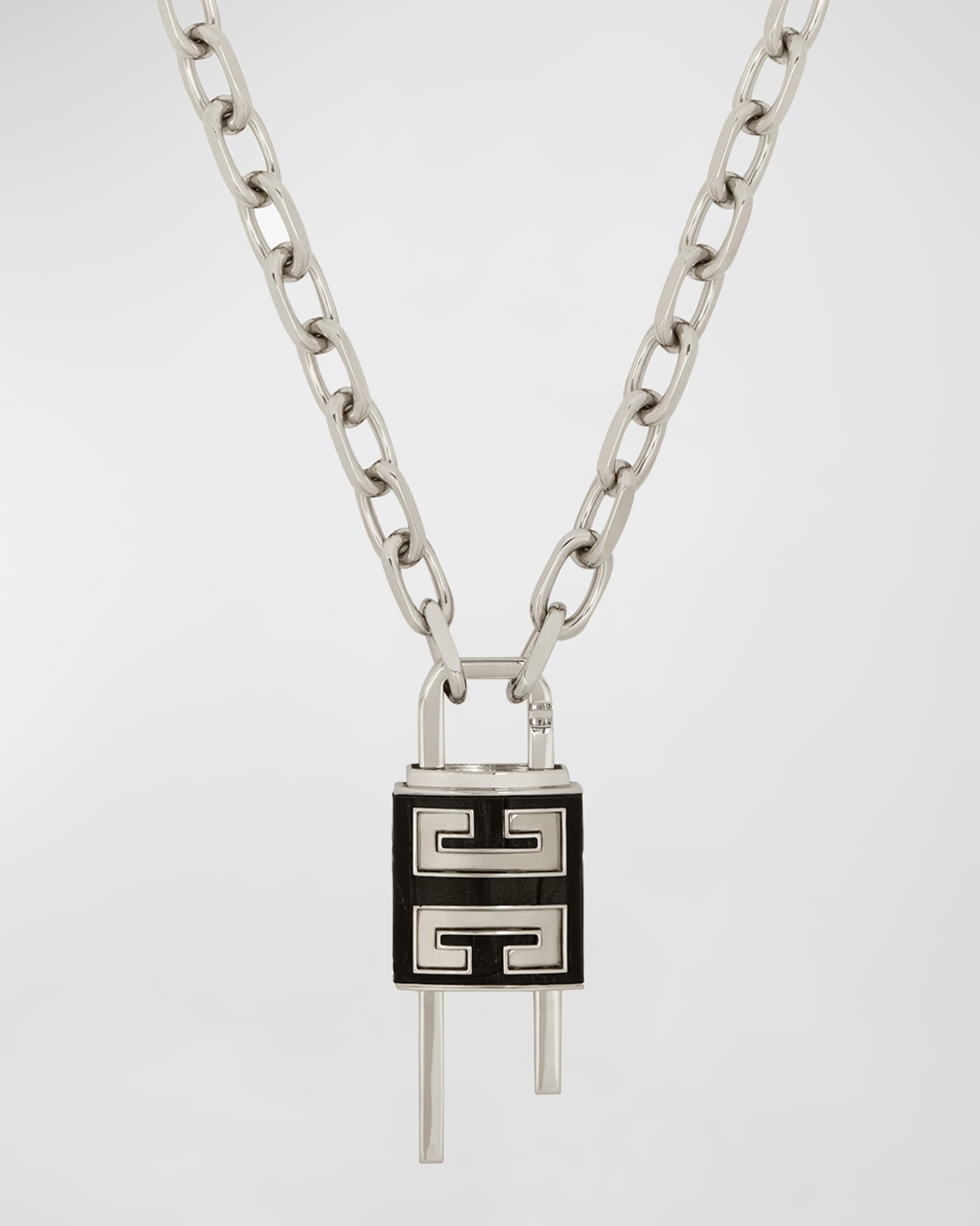 Givenchy Men s Leather 4G Lock Pendant Necklace Neiman Marcus