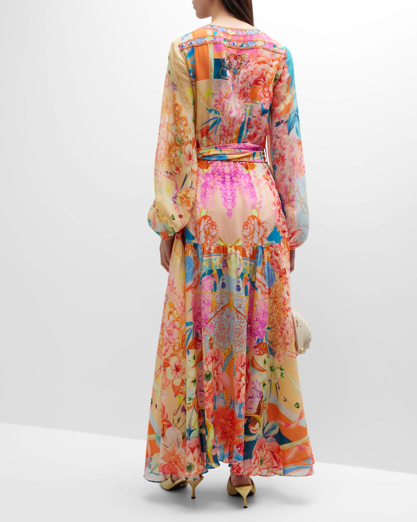 LONG DRESS WITH TIE FRONT MEET ME IN THE GARDEN