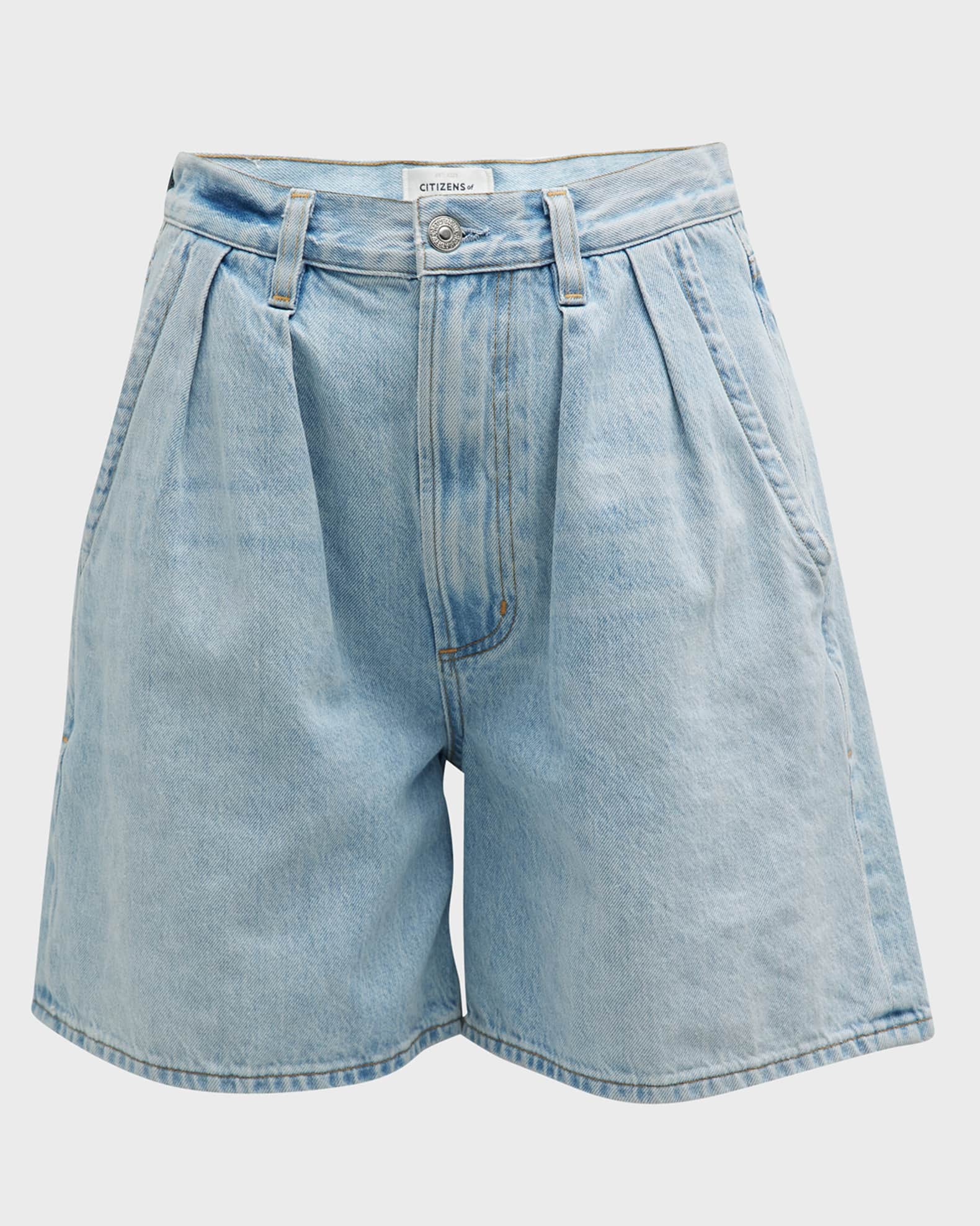 Citizens of Humanity Maritzy Denim Trouser Shorts Neiman Marcus
