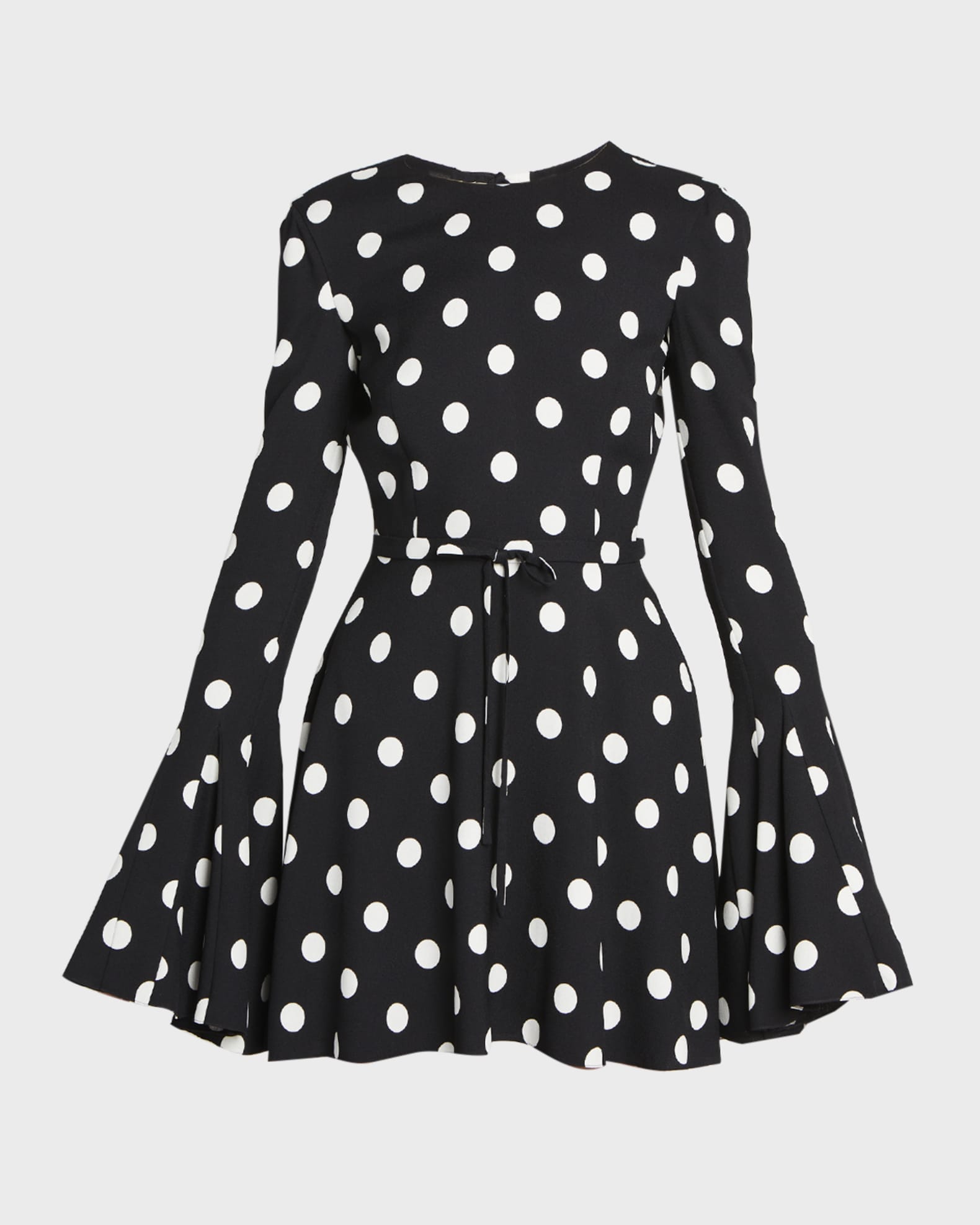 Saint Laurent Polka Dot Mini Flare Dress