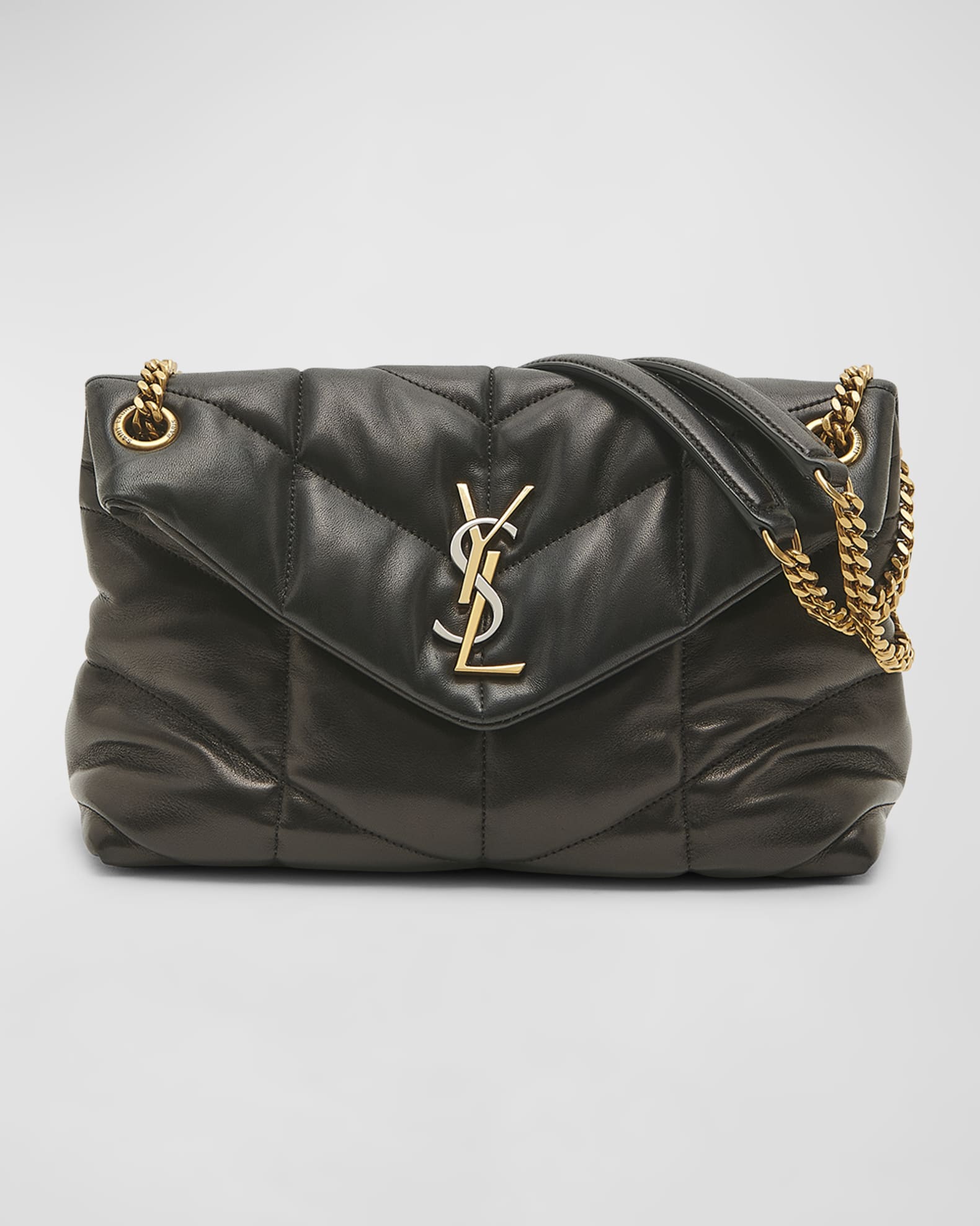 Snapshot of Marc Jacobs - Black rectangular bag made of patent leather with  gold colored logo for women