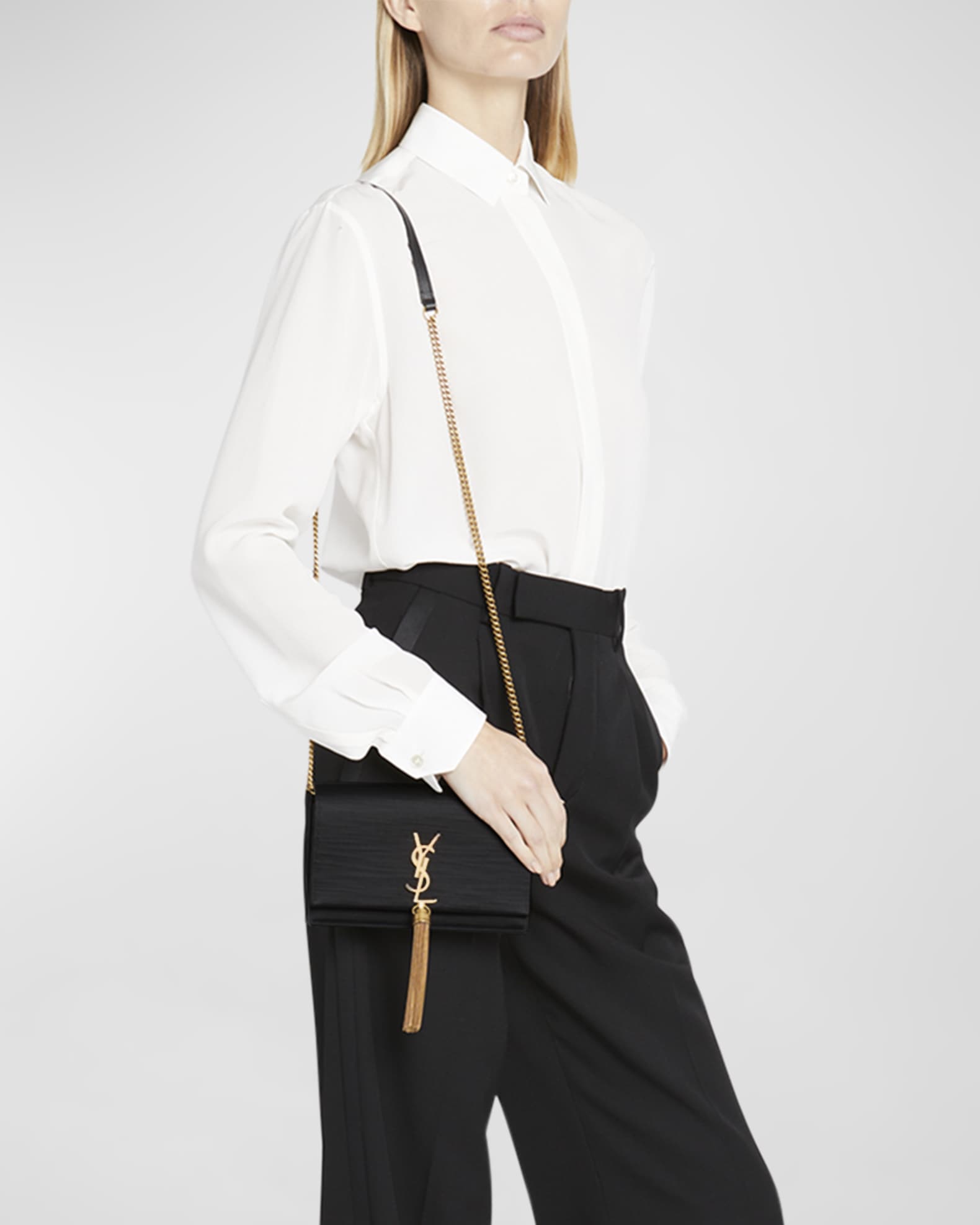 Saint Laurent Kate Belt Bag - Neutrals