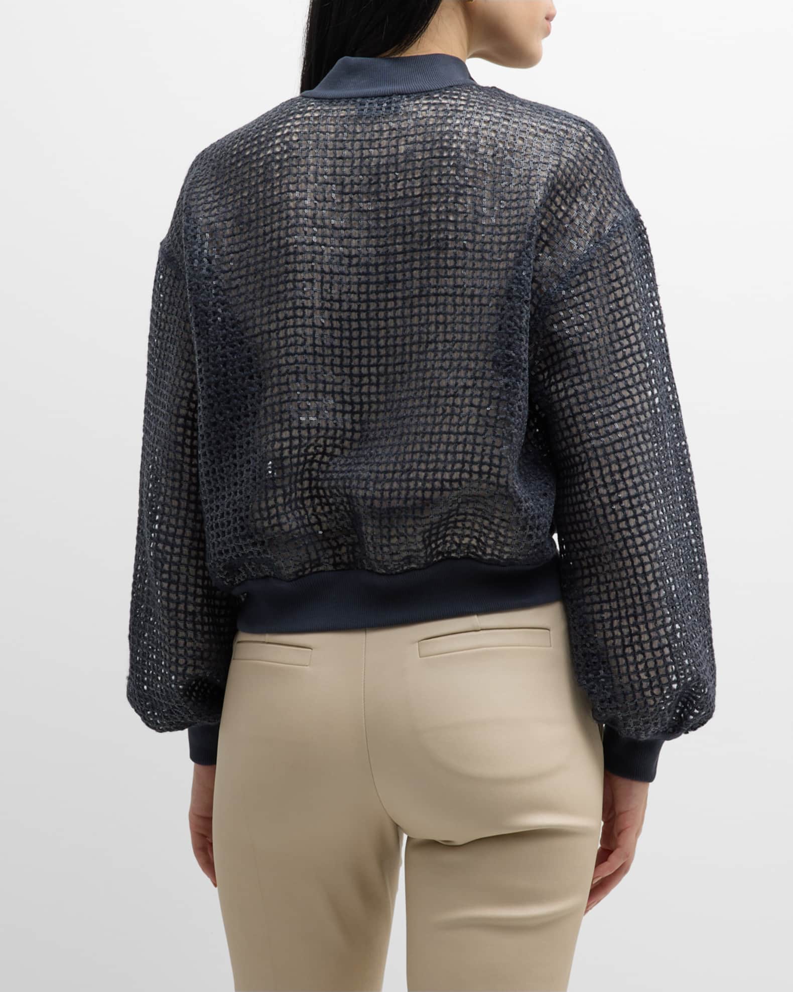 Damen Glitzer Pailletten Jacke - Bomberjacke Mit Fransen