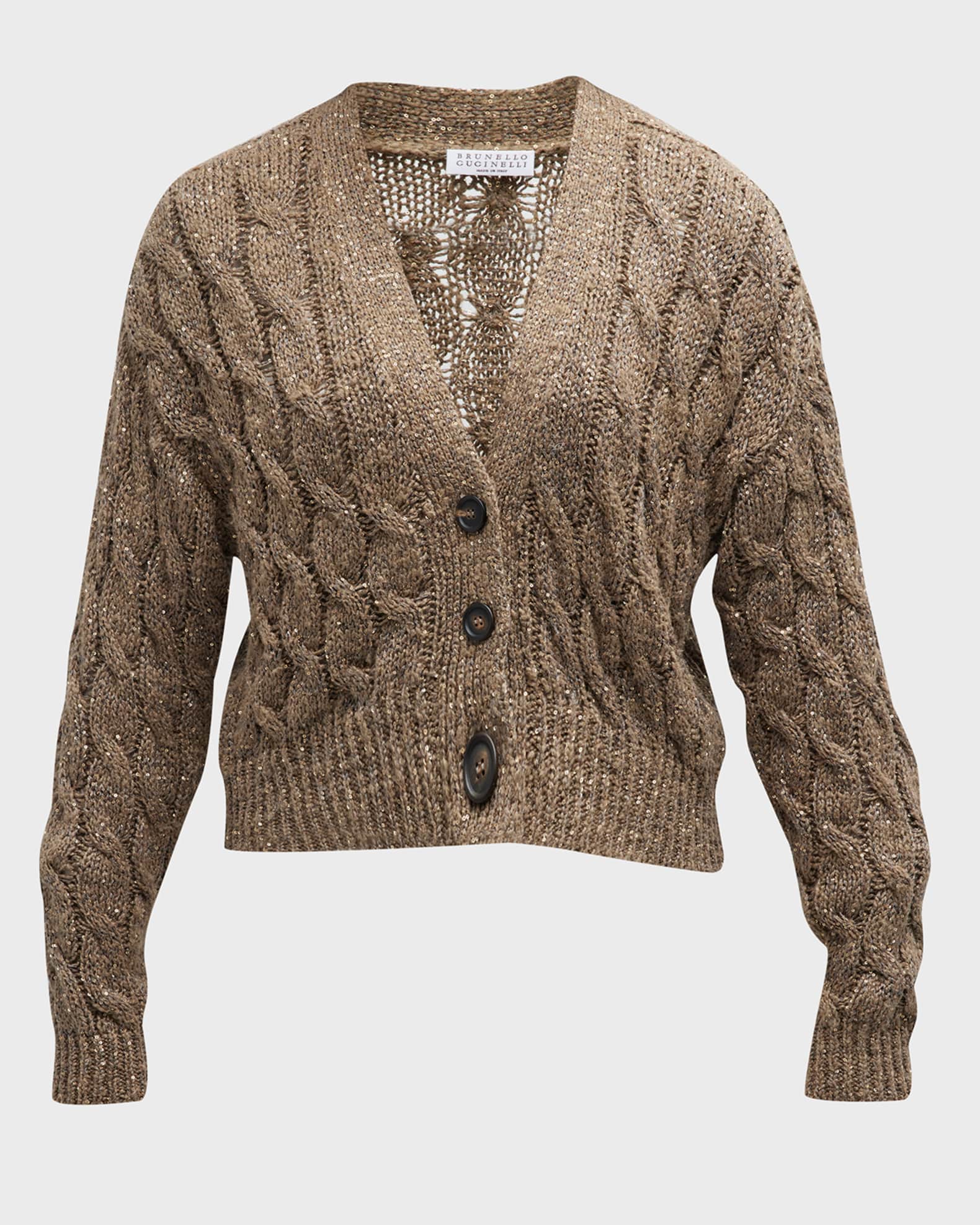 Louis Vuitton Crochet Knit Cropped Cardigan