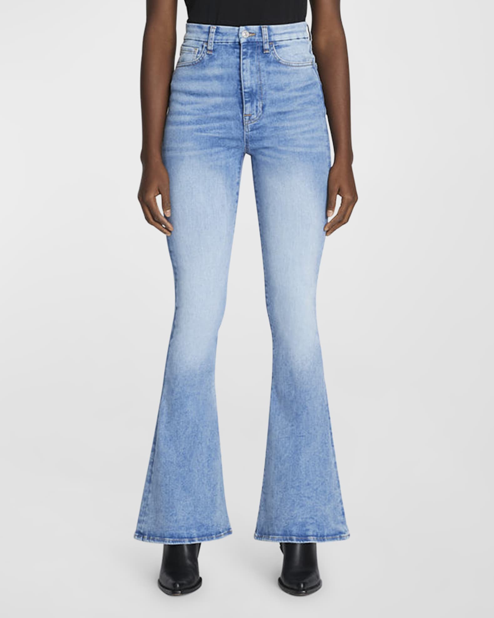 7 for All Mankind Ultra High Rise Skinny Flare Jeans Merton