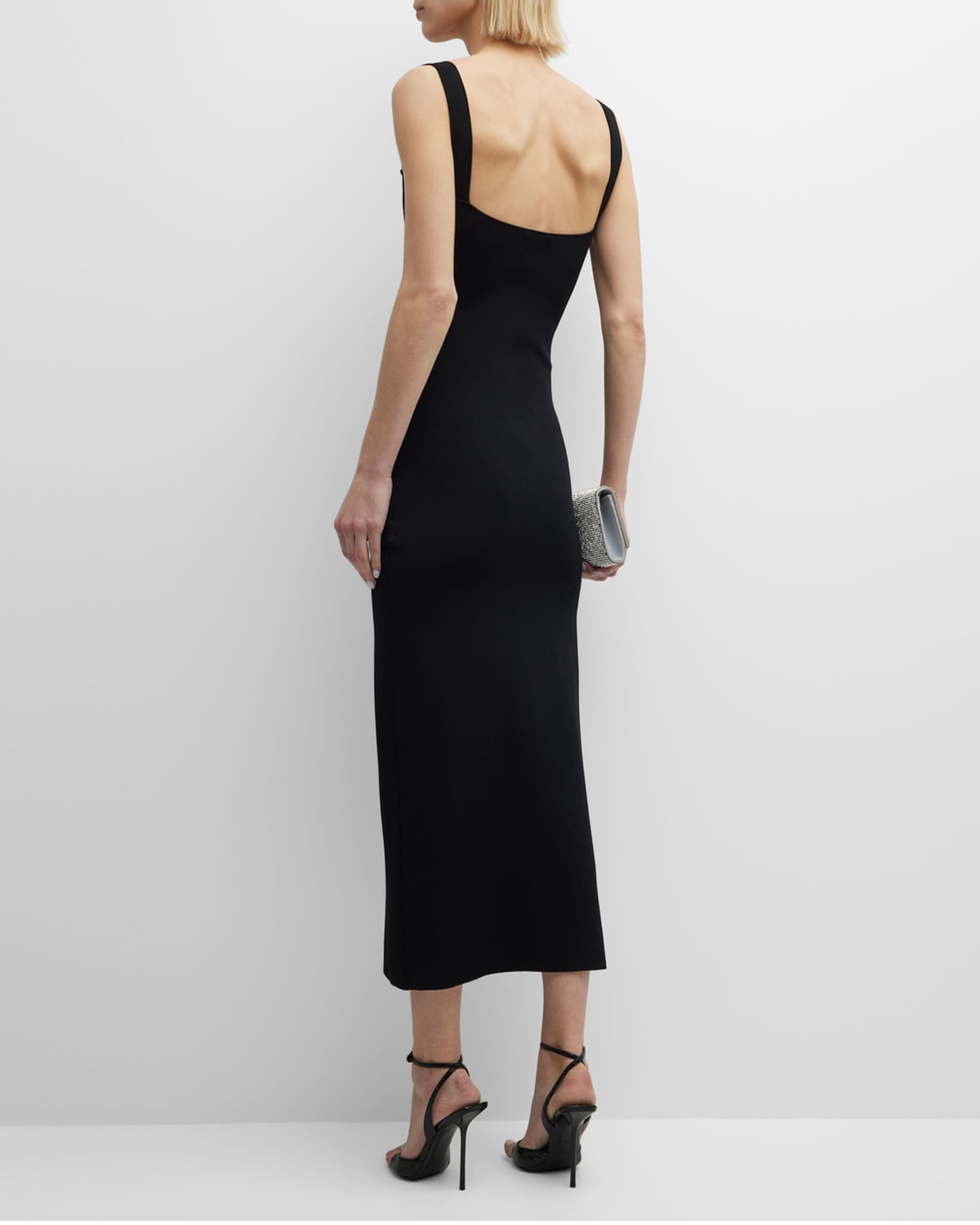 Roland Mouret SweetheartNeck Sleeveless Knit Midi Dress Neiman Marcus