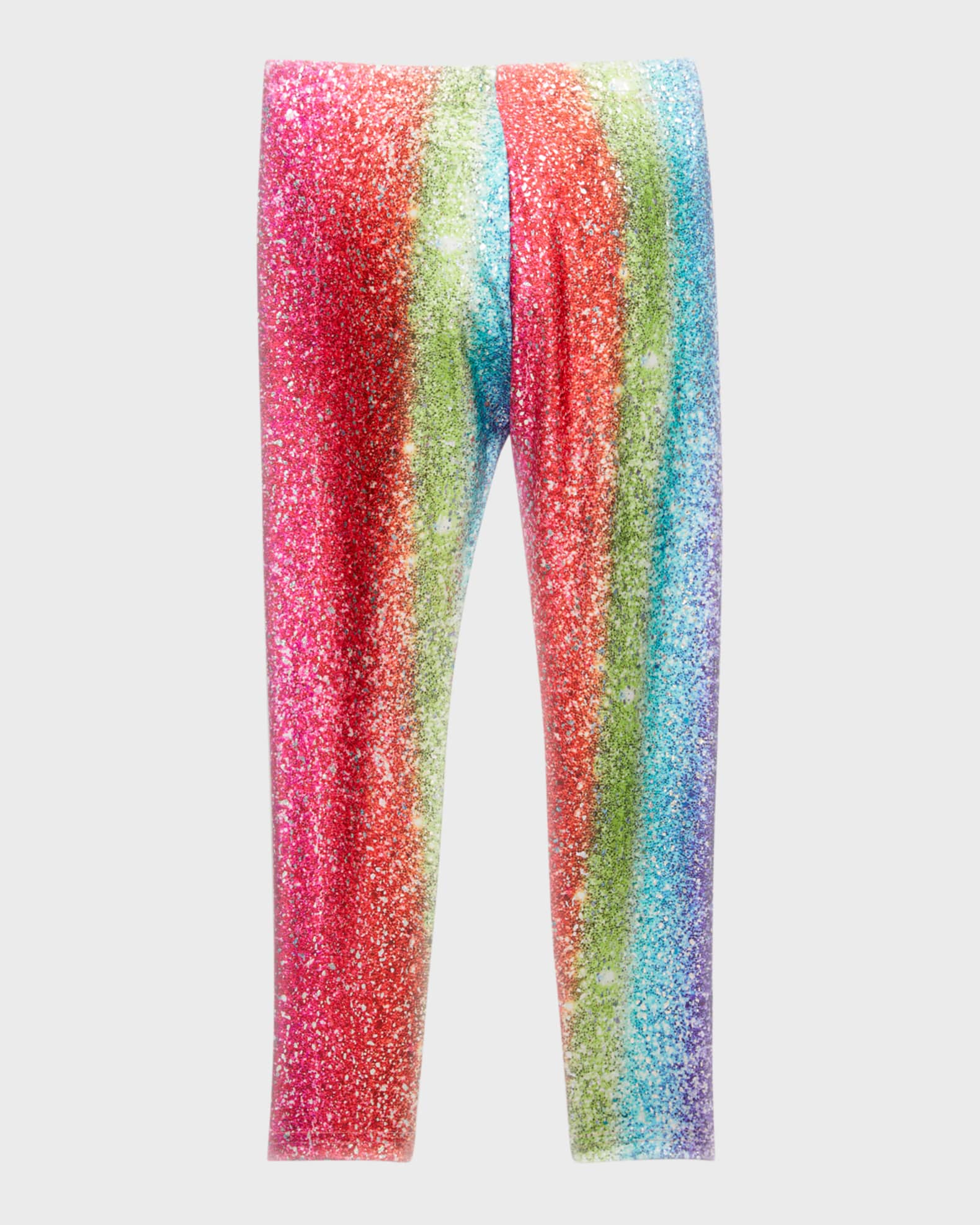 Terez Girl's Rainbow Glitter Leggings, Size 7-14