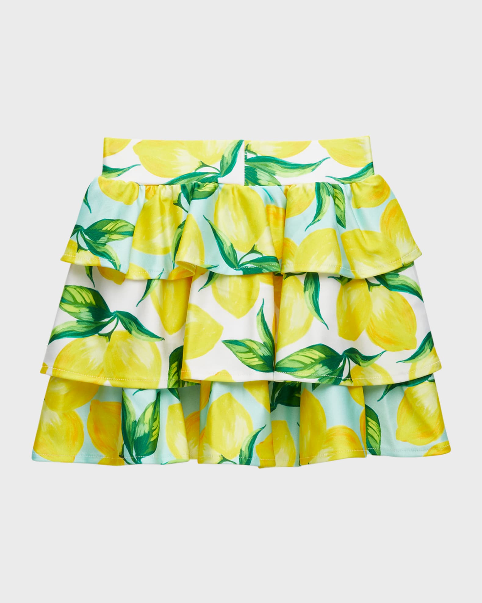 Terez Girl's Lemon Spritz Tiered Skirt, Size 4-6 | Neiman Marcus