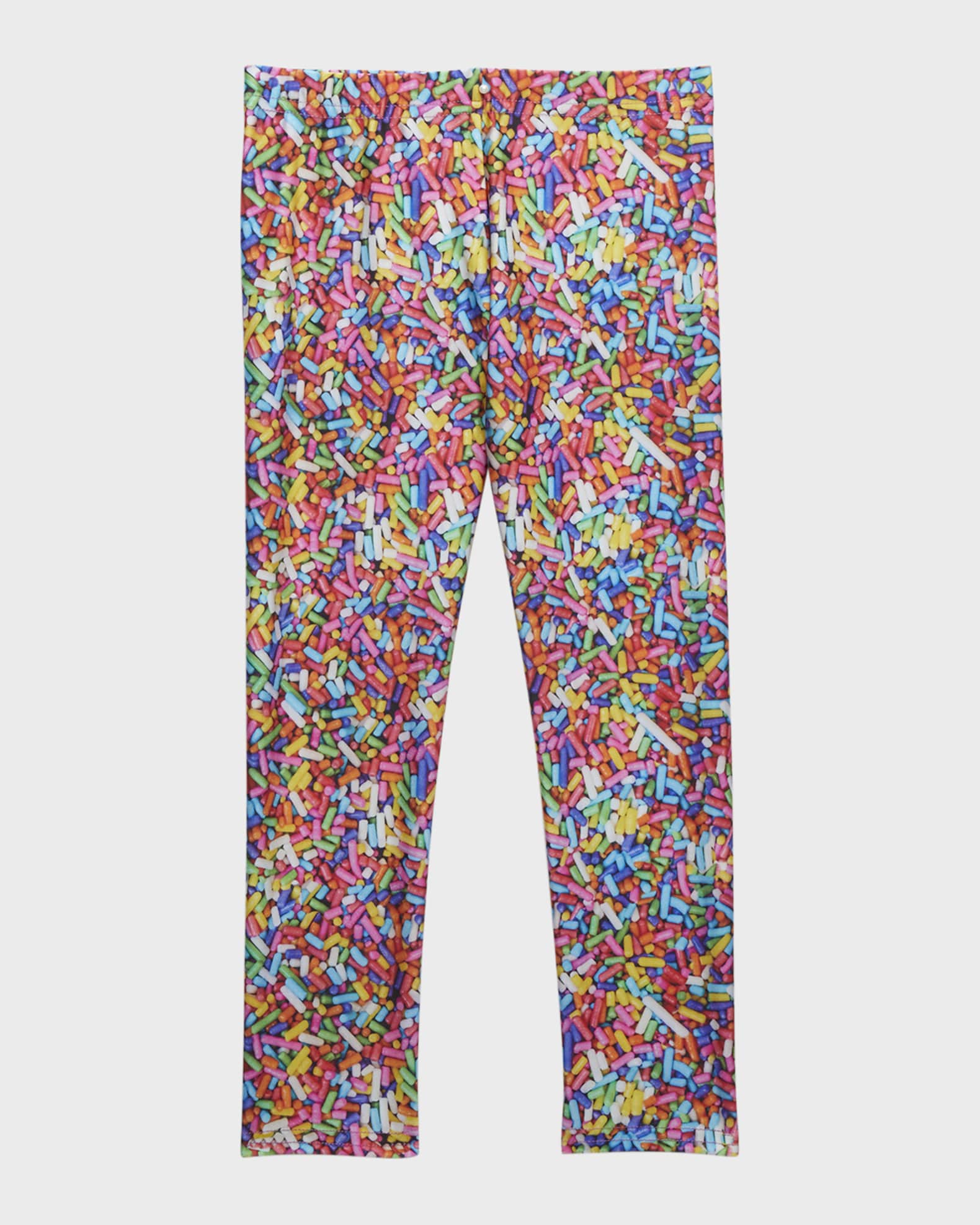 Girl's Rainbow Sprinkles Leggings Neiman Marcus