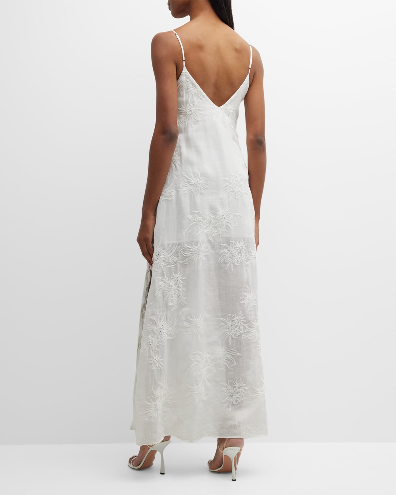 Rag & Bone Larissa Embroidered Maxi Slip Dress | Neiman Marcus