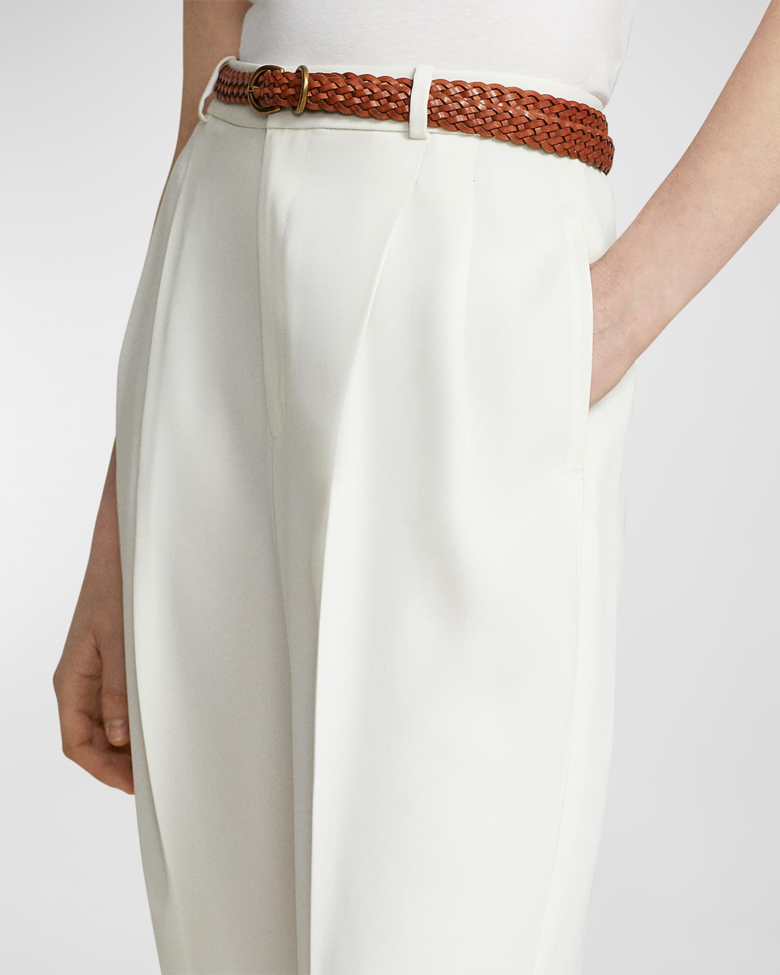 Polo Ralph Lauren Straight-Leg Pleated Pants | Neiman Marcus