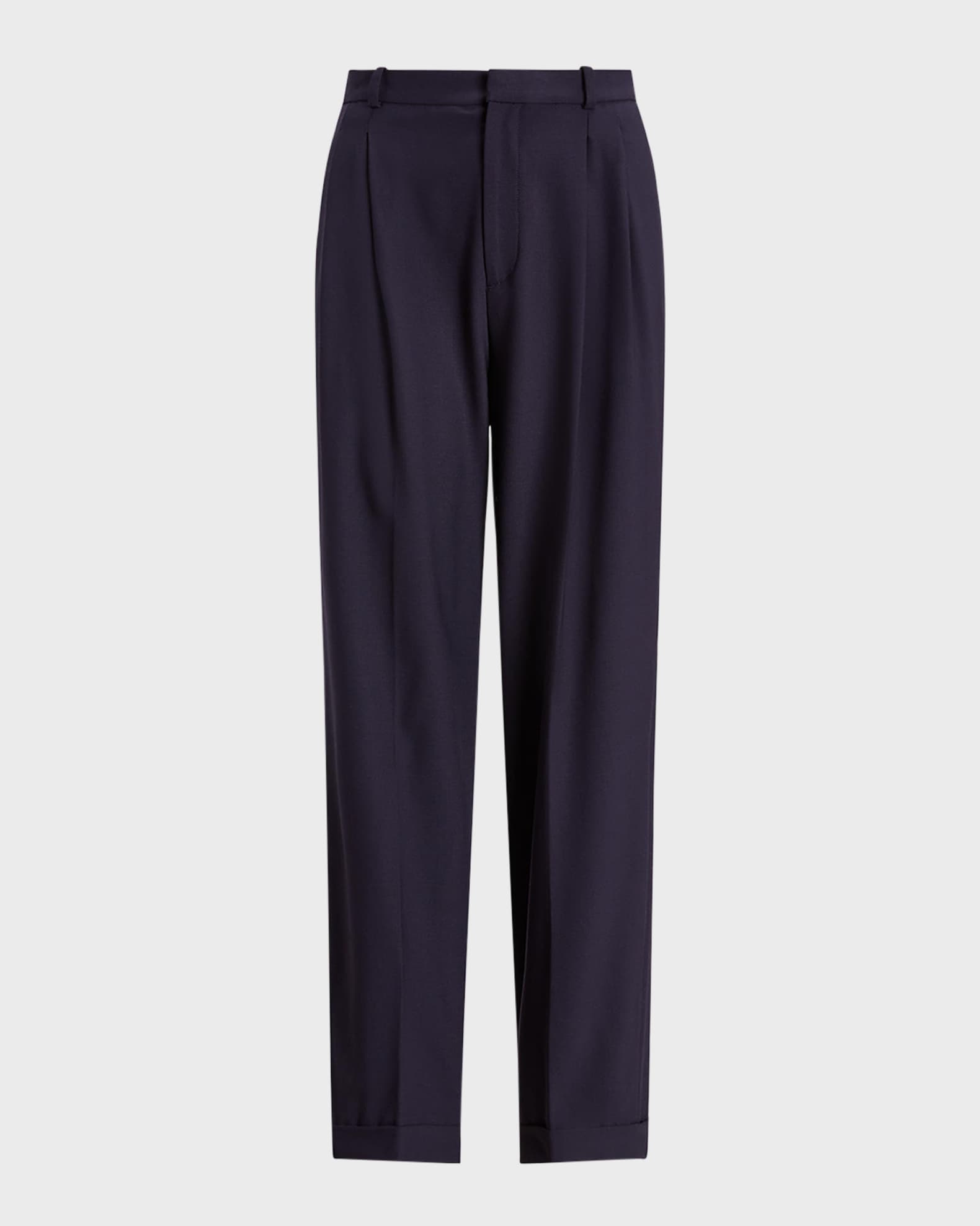 パンツ RALPHLAUREN Gray Wool Flair Wide Slacks Grey Wool Trousers by Polo Ralph Lauren | Rent the Runway