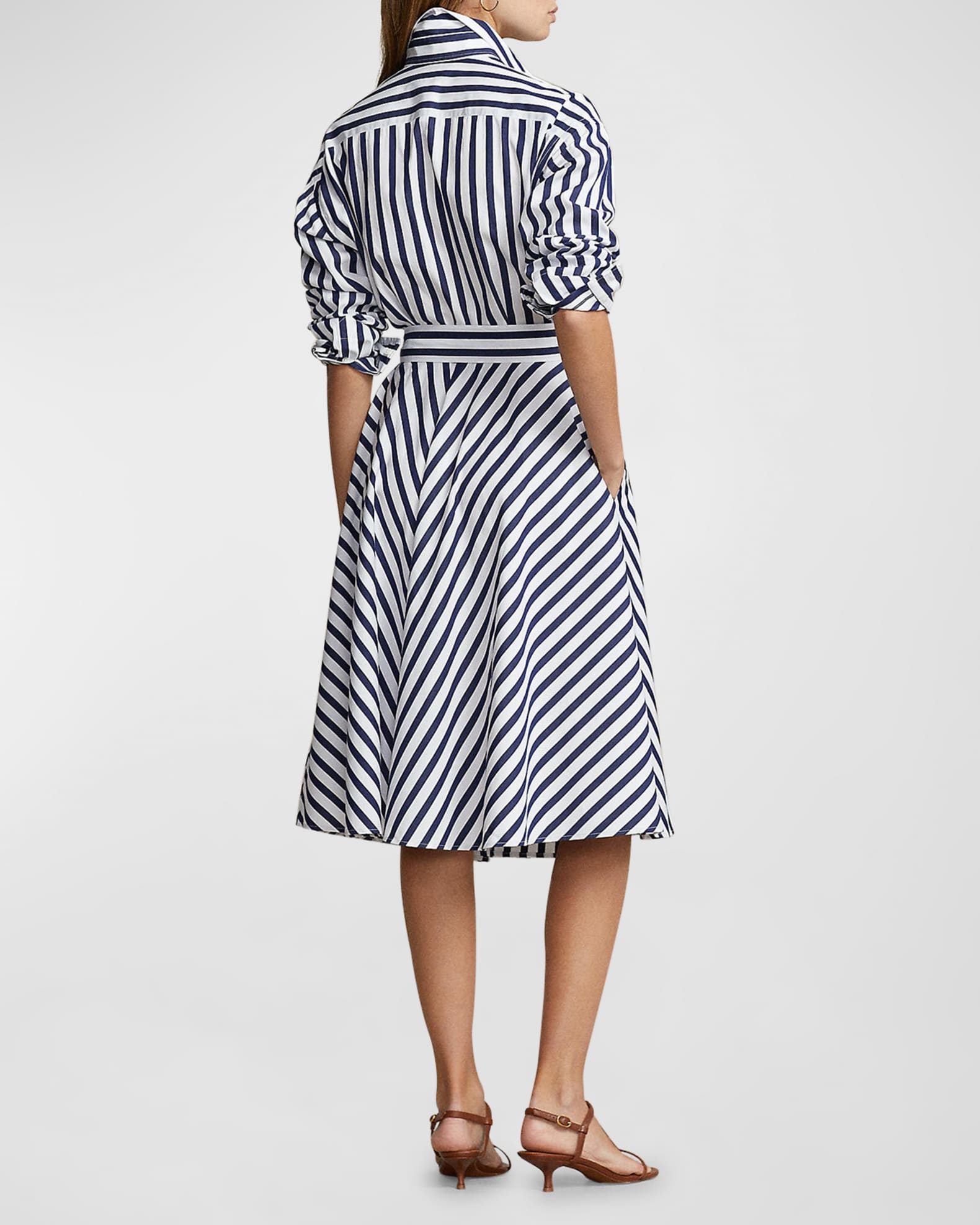【送関込】POLO RALPH LAUREN☆Belted striped shirtdress Polo Ralph Lauren Belted Striped Cotton Shirtdress | Neiman