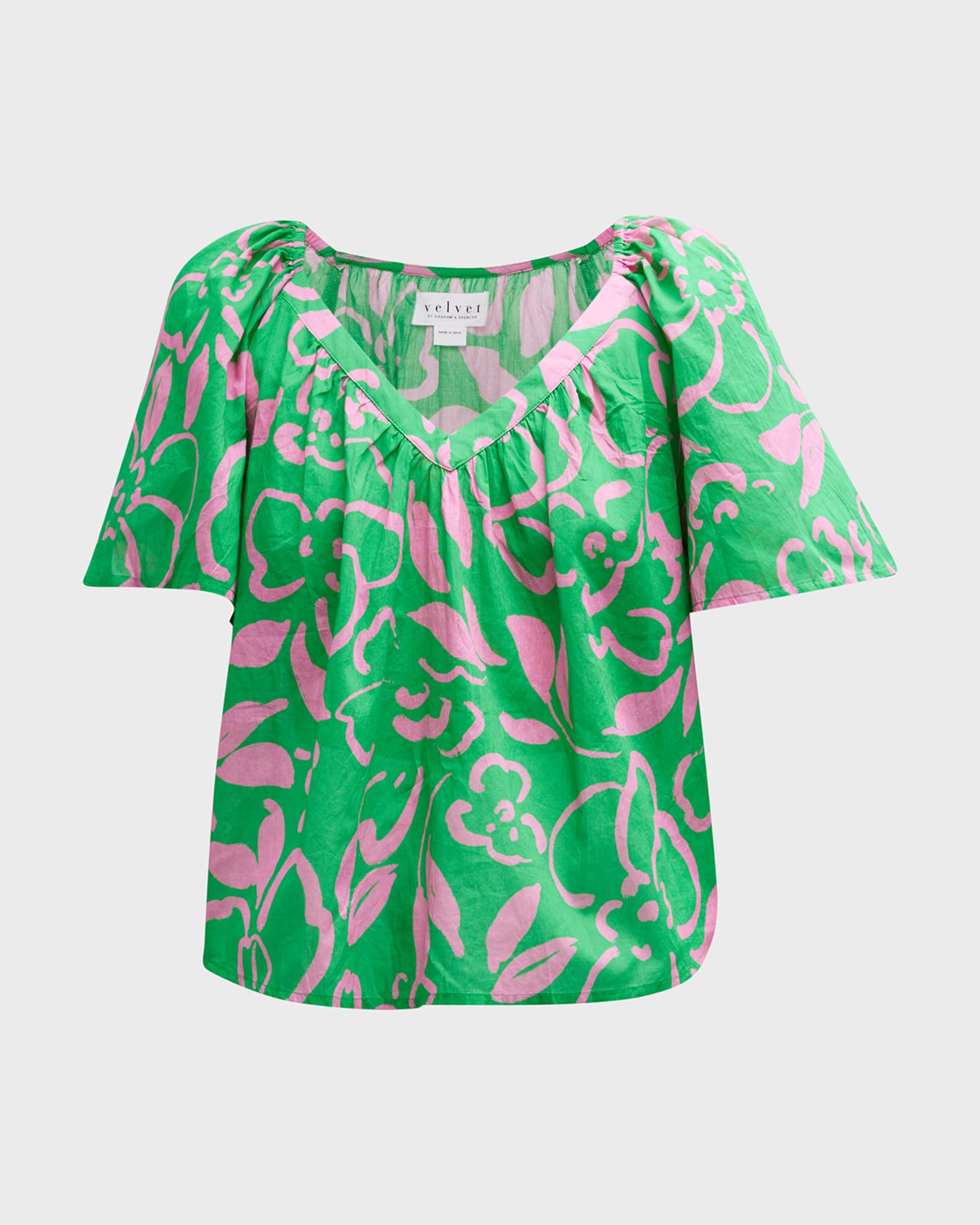 Lilyanna Floral Top Navy / Peach