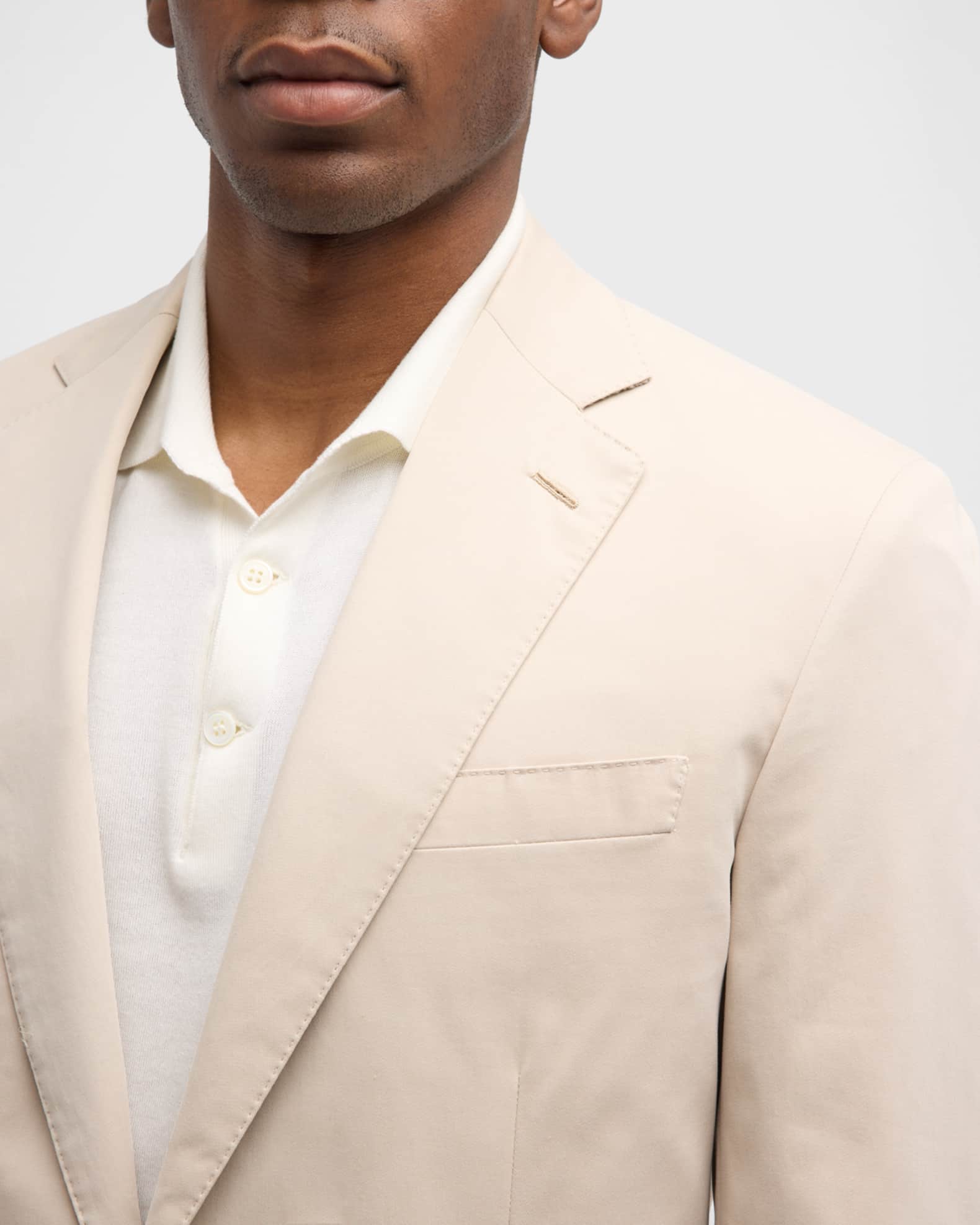 Brioni Men's Solid Cashmere-Cotton Suit | Neiman Marcus
