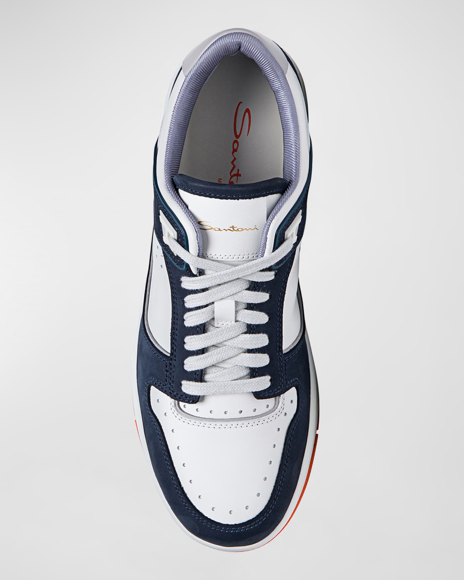 Santoni Men's Goran Low-Top Colorblock Sneakers | Neiman Marcus