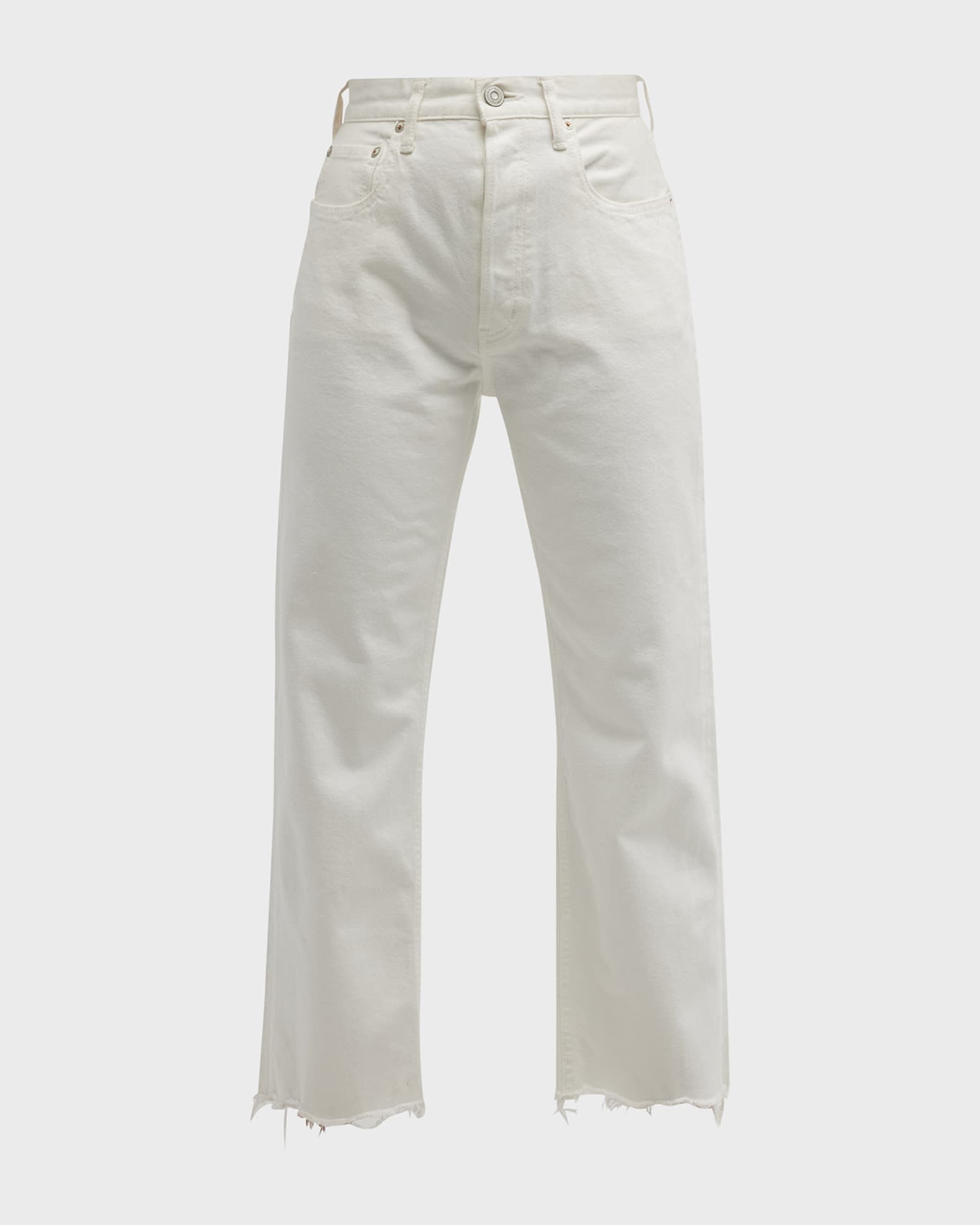 MOUSSY VINTAGE Aurora Wide Straight Crop Jeans | Neiman Marcus
