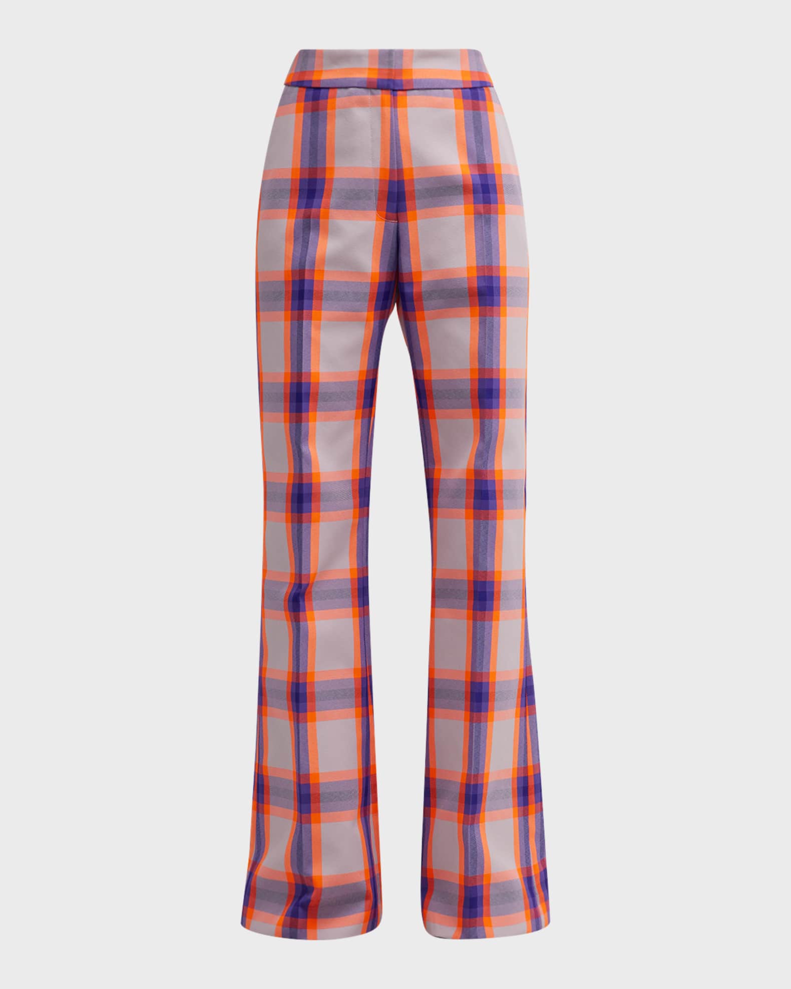 Neon plaid pants deals