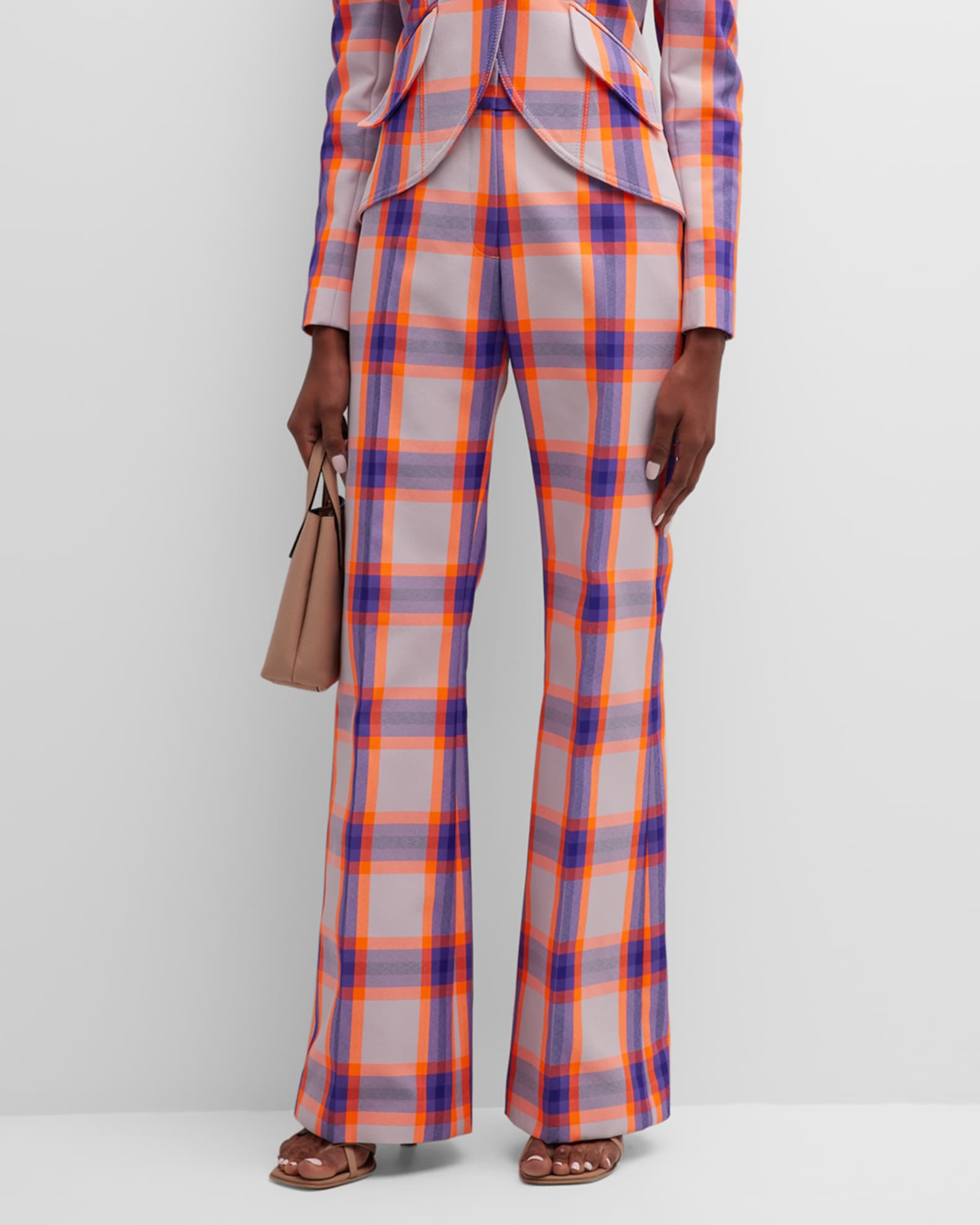 Neon plaid pants hot sale