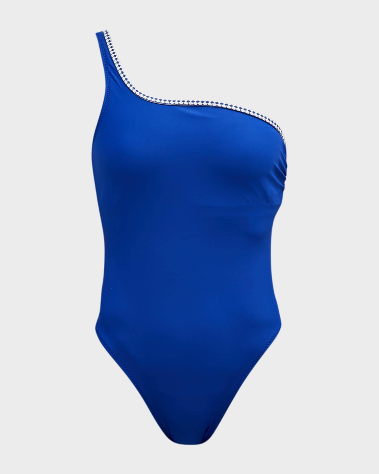 lemlem Lena One-Shoulder One-Piece Swimsuit | Neiman Marcus