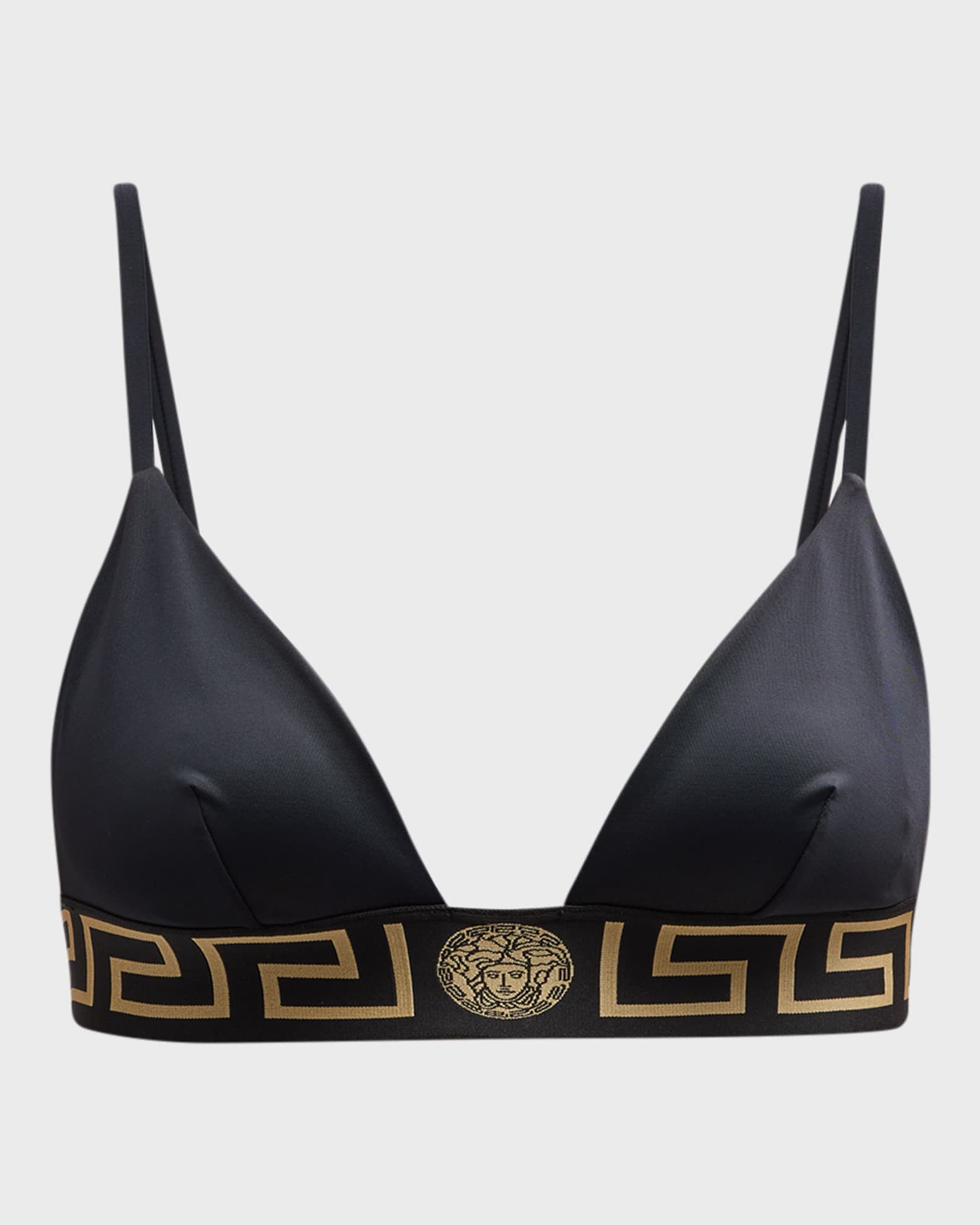 Versace Greca Border Bralette Bikini Top | Neiman Marcus