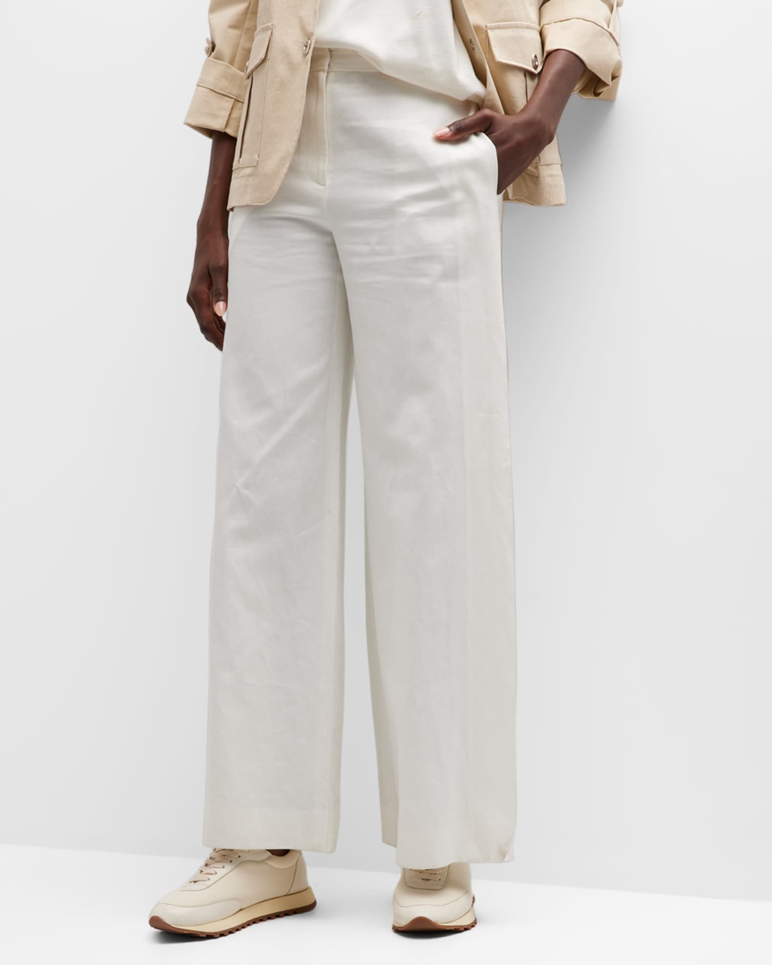 TWP Natalie Linen Cotton WideLeg Pants Neiman Marcus