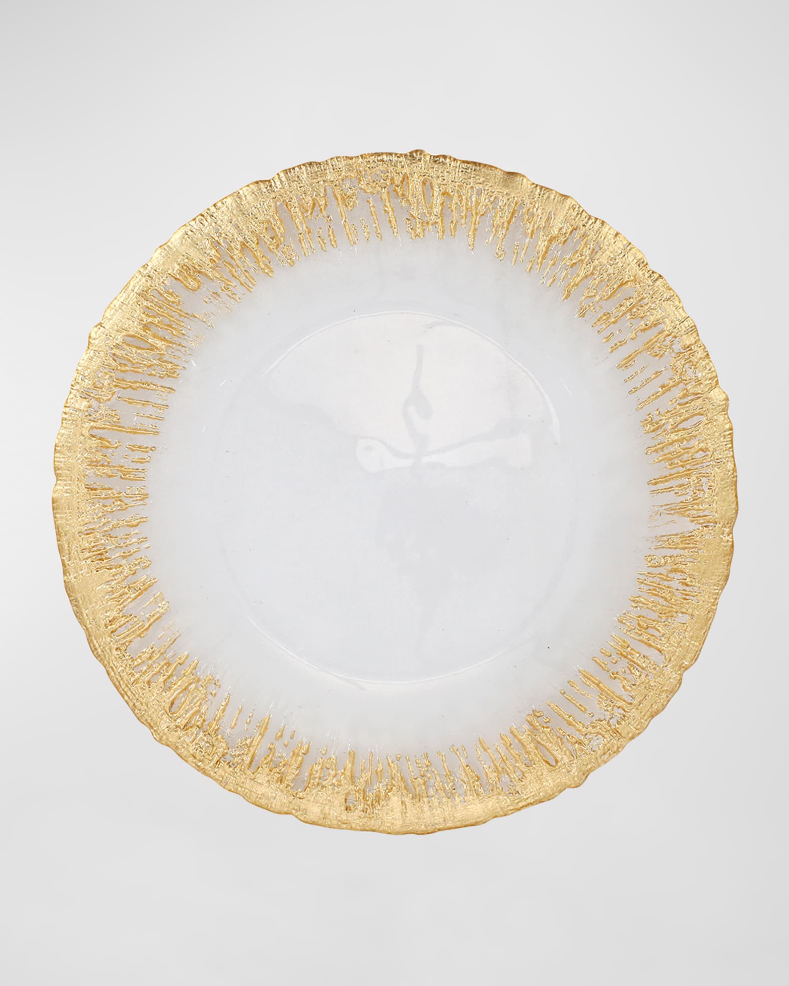 Rufolo Glass Metallic Brushstroke Dinner Plate 0