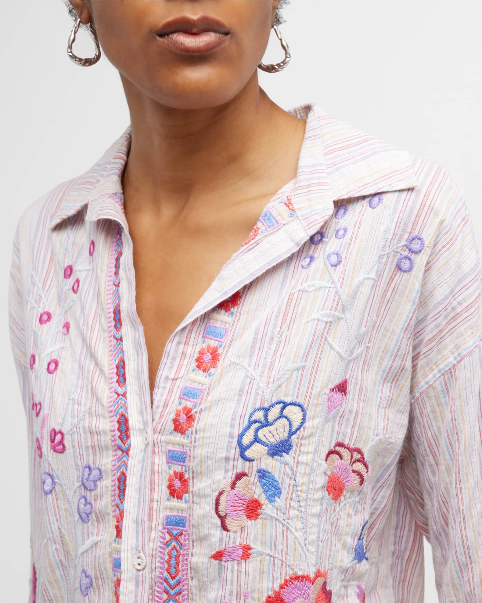 Johnny Was - Asteria Viper Print Mix Snap Shirt