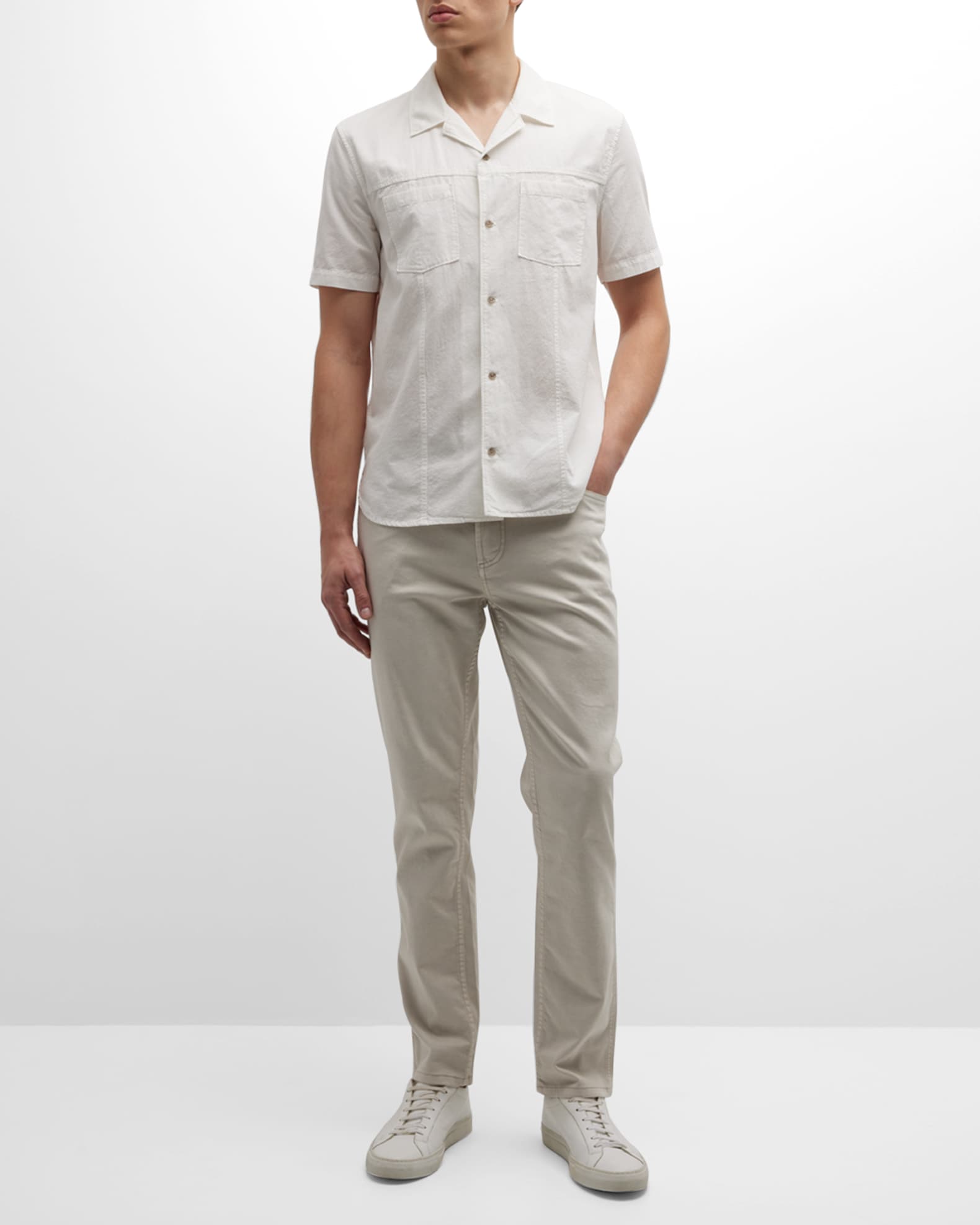 PAIGE Men's Lancaster Lightweight Camp Shirt Neiman Marcus