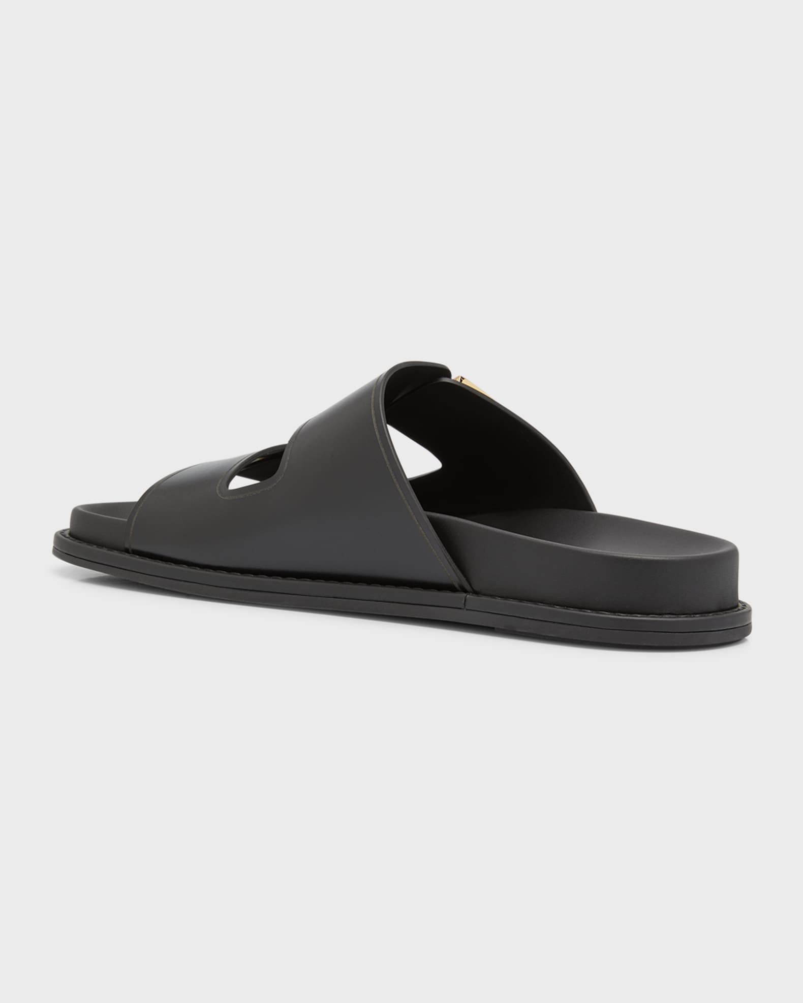 Fendi Women s Feel Slides Black Flat Sandals 36